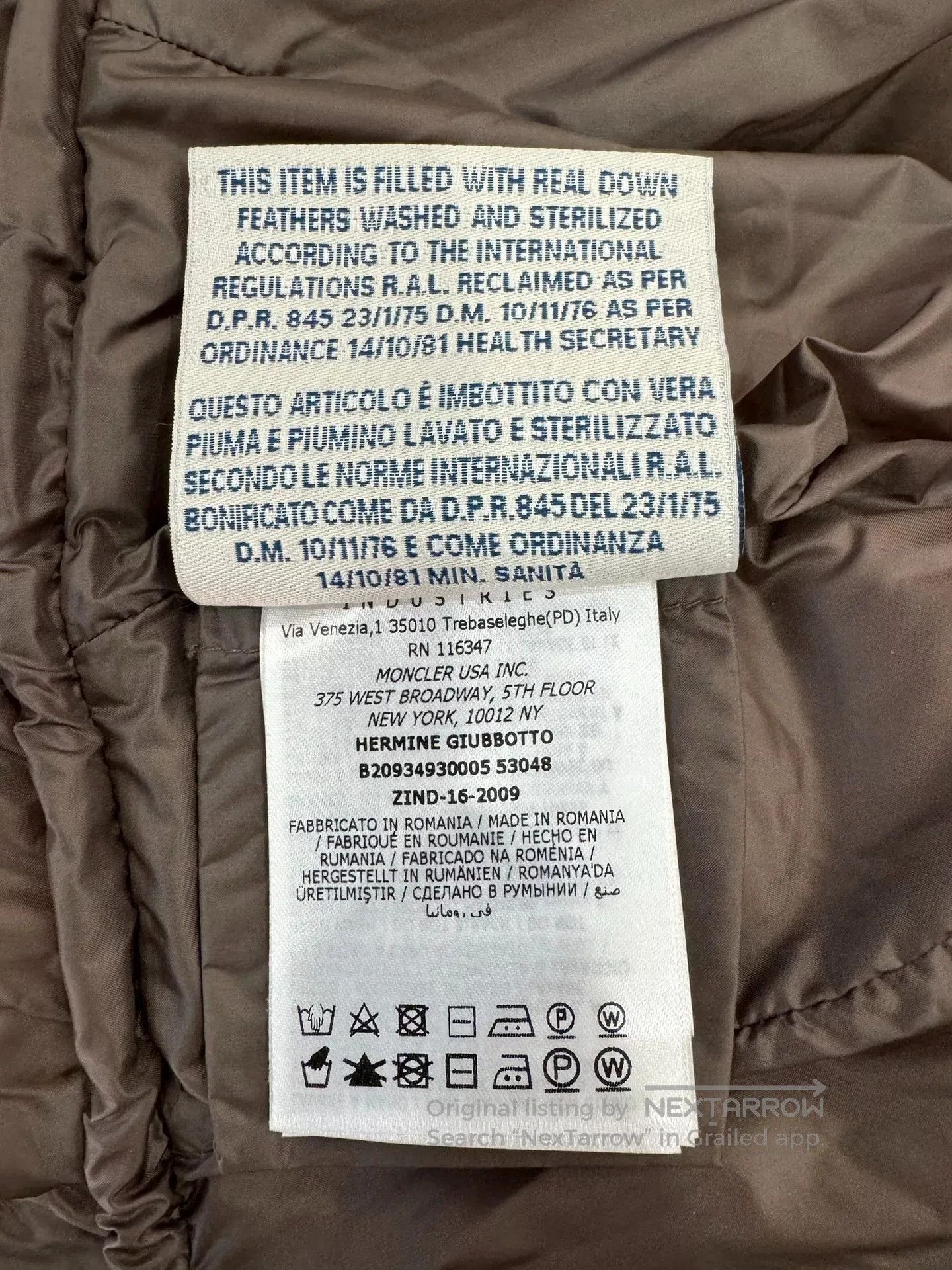 Moncler Moncler Hermine Gray Logo Women's Down Jacket. Size XS / US 0-2 / IT 36-38 - 8 Thumbnail