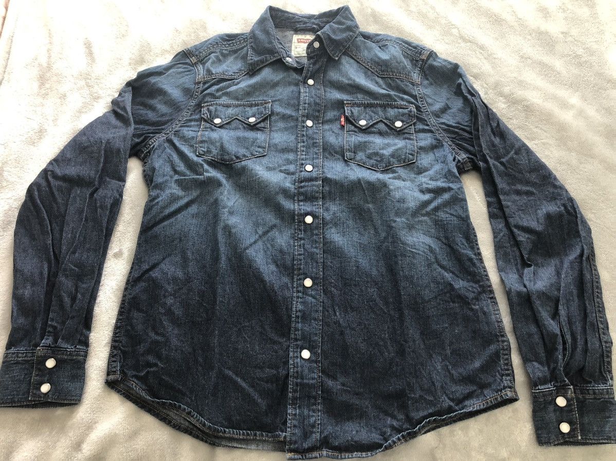 Levi's Levi’s indigo/blue long sleeves shirt Size US M / EU 48-50 / 2 - 1 Thumbnail