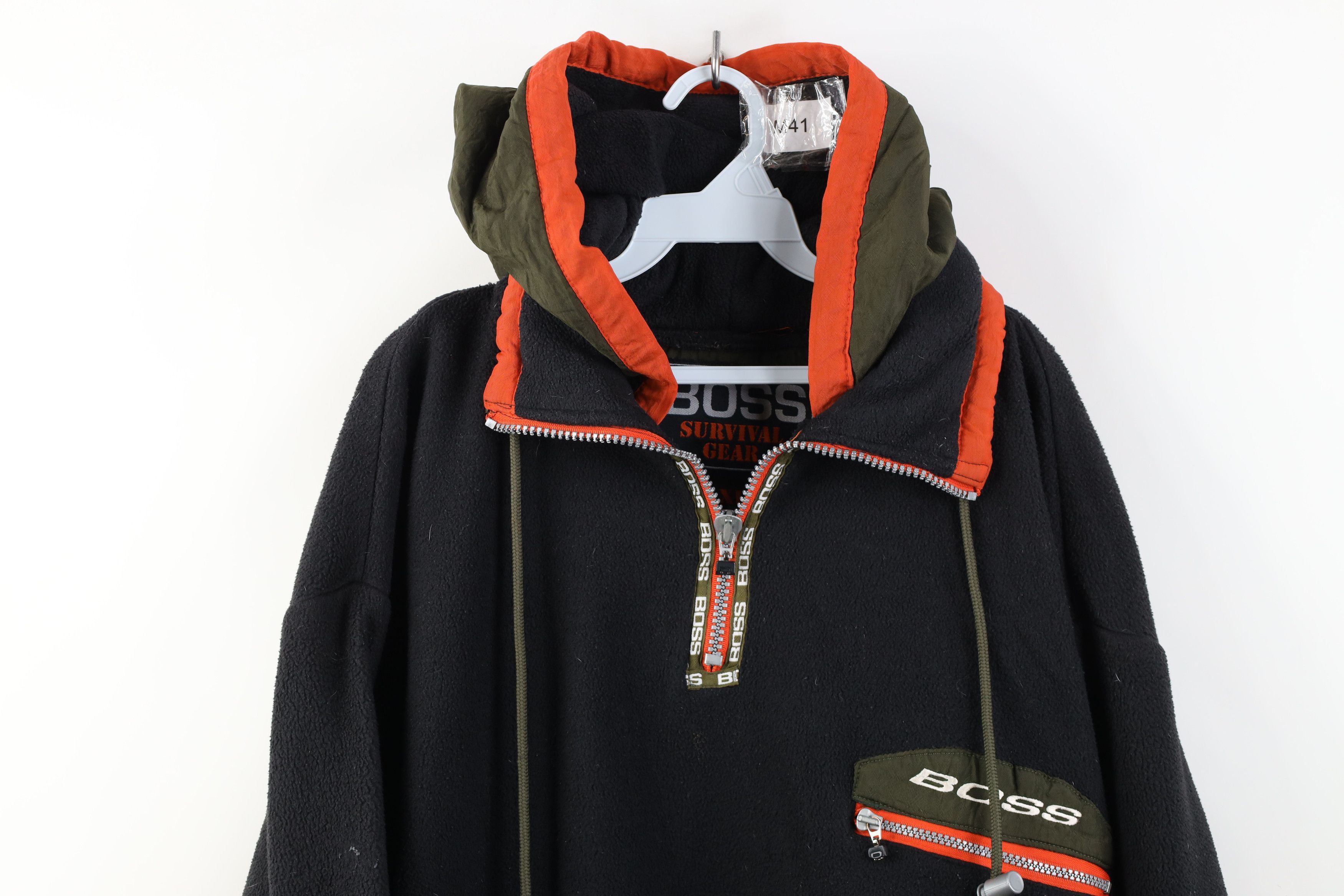 Vintage Vintage 90s Y2K Boss Streetwear Fleece After Hood Jacket Size US XL / EU 56 / 4 - 2 Thumbnail