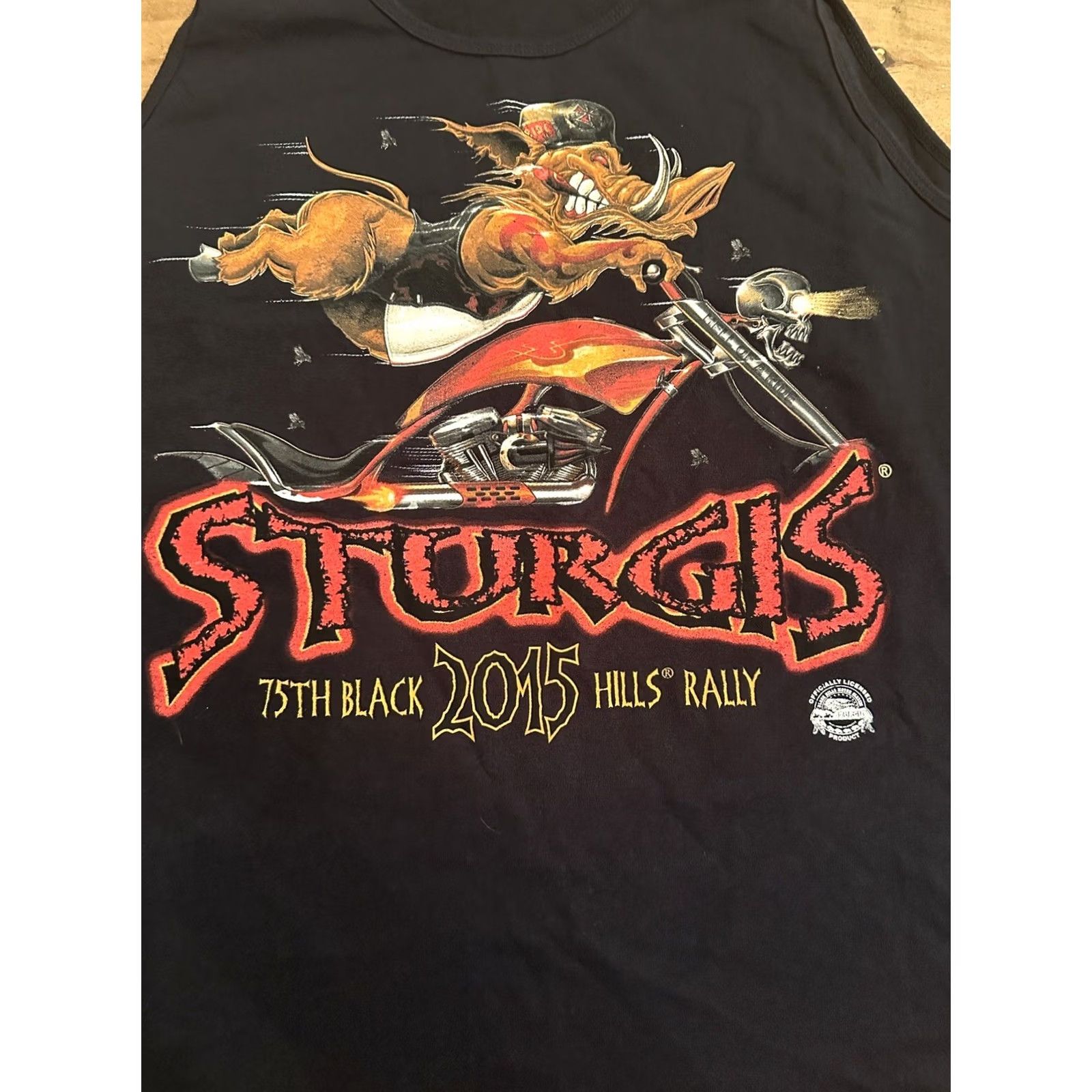 Vintage VINTAGE 2015 Sturgis Black Hills Rally Motorcycle Biker Tank Top Mens Black 2XL Hog Tank T-Shirt Mens 2XL Blue Motorcycle Hog Size US XXL / EU 58 / 5 - 2 Thumbnail
