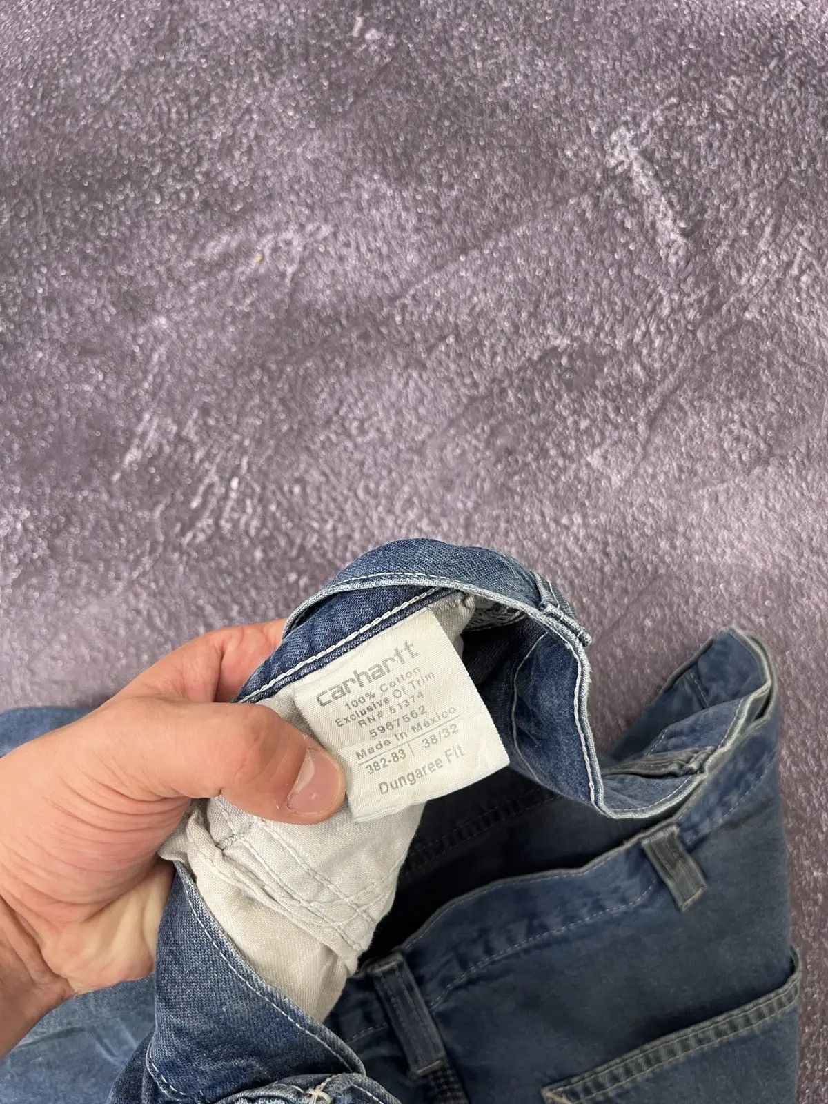 Carhartt × Vintage Vintage Carhartt Dungaree Fit Denim Blue Hype Baggy Jeans Size US 38 / EU 54 - 8 Thumbnail