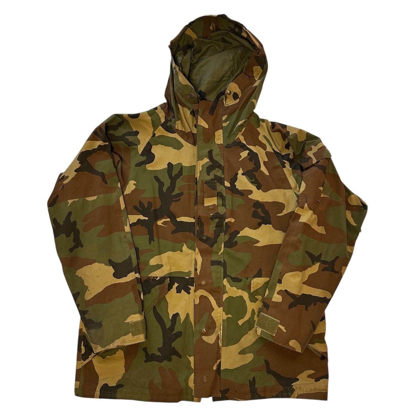 Vintage Xl Vintage US Military BDU Rain Jacket Green Camo Size US XL / EU 56 / 4 - 1 Thumbnail