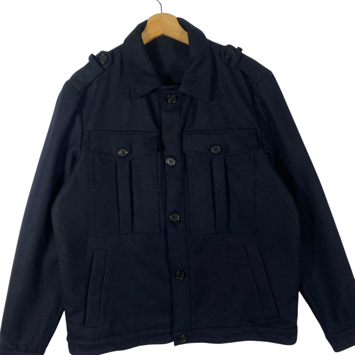 Designer Gazzarrini Wool Boxy Short Coat Button Jacket Size 50 Size US M / EU 48-50 / 2 - 4 Thumbnail