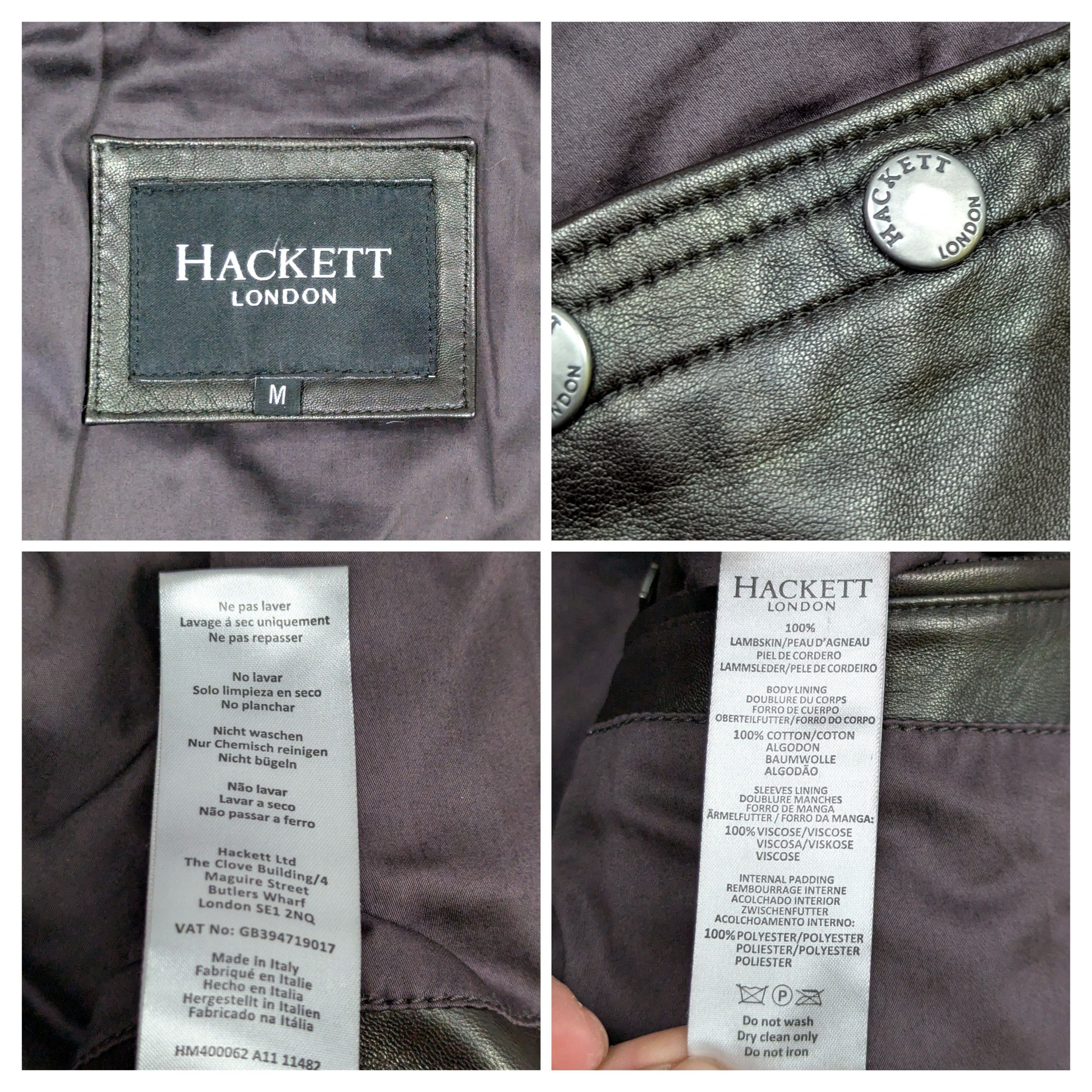 Hackett Hackett London Vintage Lambskin Leather Puffer Jacket Size M Size US M / EU 48-50 / 2 - 20 Thumbnail
