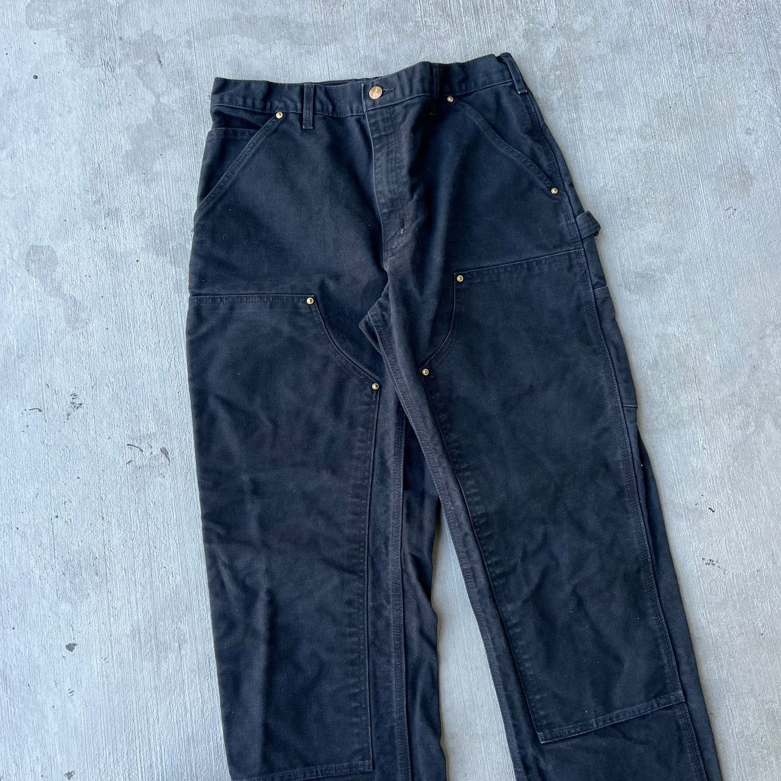 Carhartt × Vintage Carhartt black double knee work wear carpenter pants Size US 31 - 2 Thumbnail