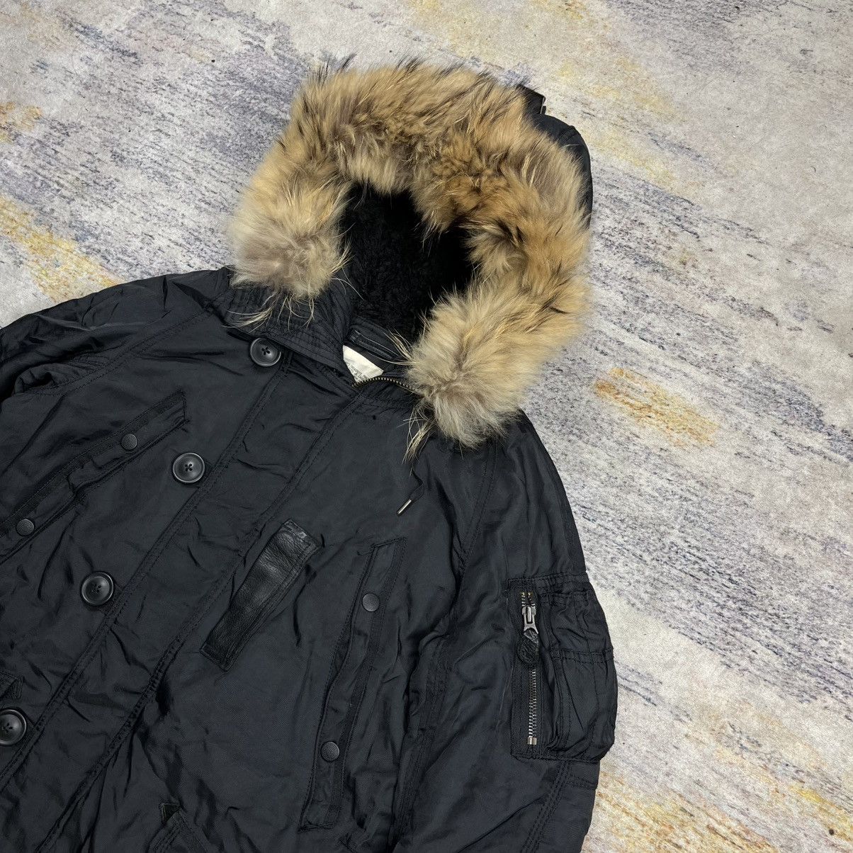 GOA GOA military n3-b raccoon fur parka jacket vkei style Size US M / EU 48-50 / 2 - 6 Thumbnail