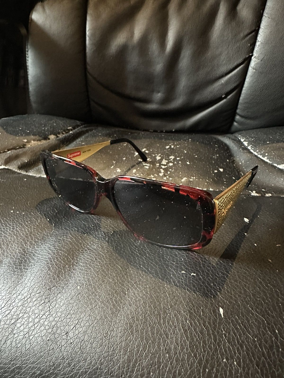 Supreme SS17 Royce Sunglasses Tortoise Gold Temples | Grailed 