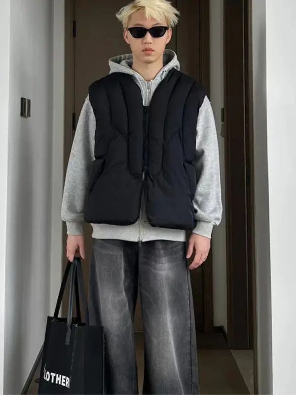 VIBE Black Full Zip Padded Vest Size US L / EU 52-54 / 3 - 3 Thumbnail