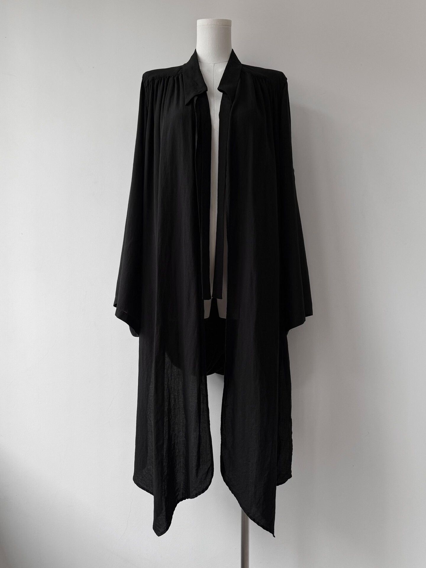 Limi Feu Yohji Yamamoto Black Flowing Shirt Size S / US 4 / IT 40 - 1 Thumbnail