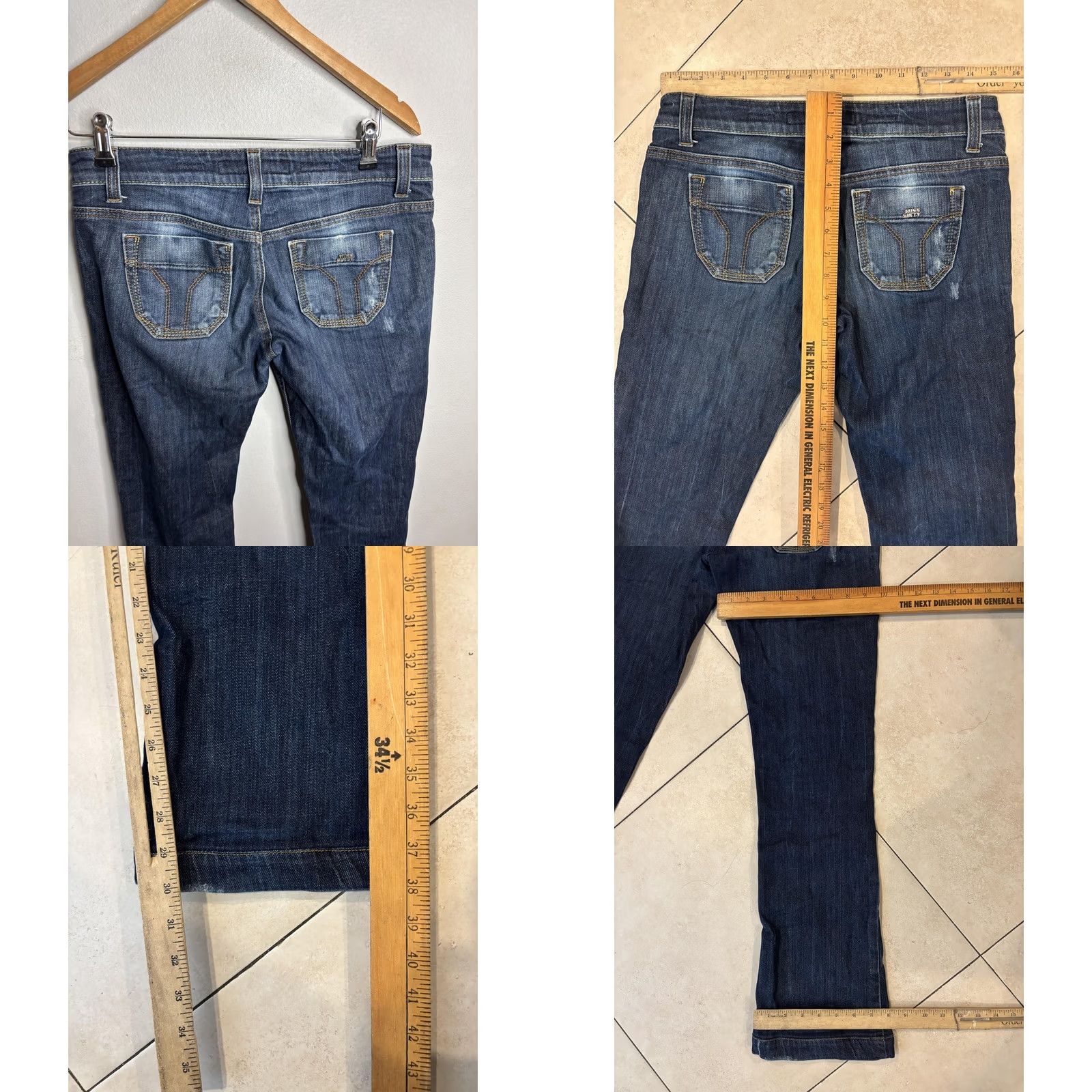 Miss Sixty Miss Sixty Jeans Womens 28 Blue Ferguson Distressed Button Fly Denim Jeans Size 27" / US 4 / IT 40 - 8 Thumbnail