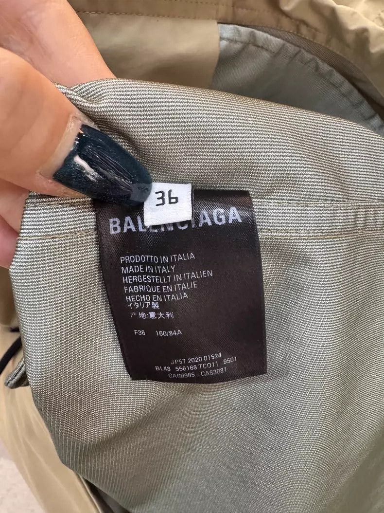 Balenciaga Balenciaga size 36 Khaki windbreaker jacket coat Size XS / US 0-2 / IT 36-38 - 4 Thumbnail