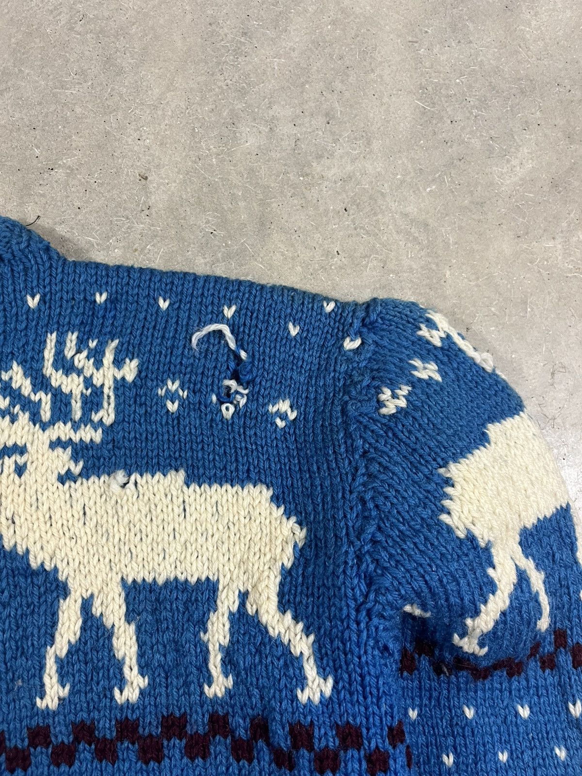 Vintage Vintage 40s Deer Birdseye Wool Sweater Size M / US 6-8 / IT 42-44 - 8 Thumbnail