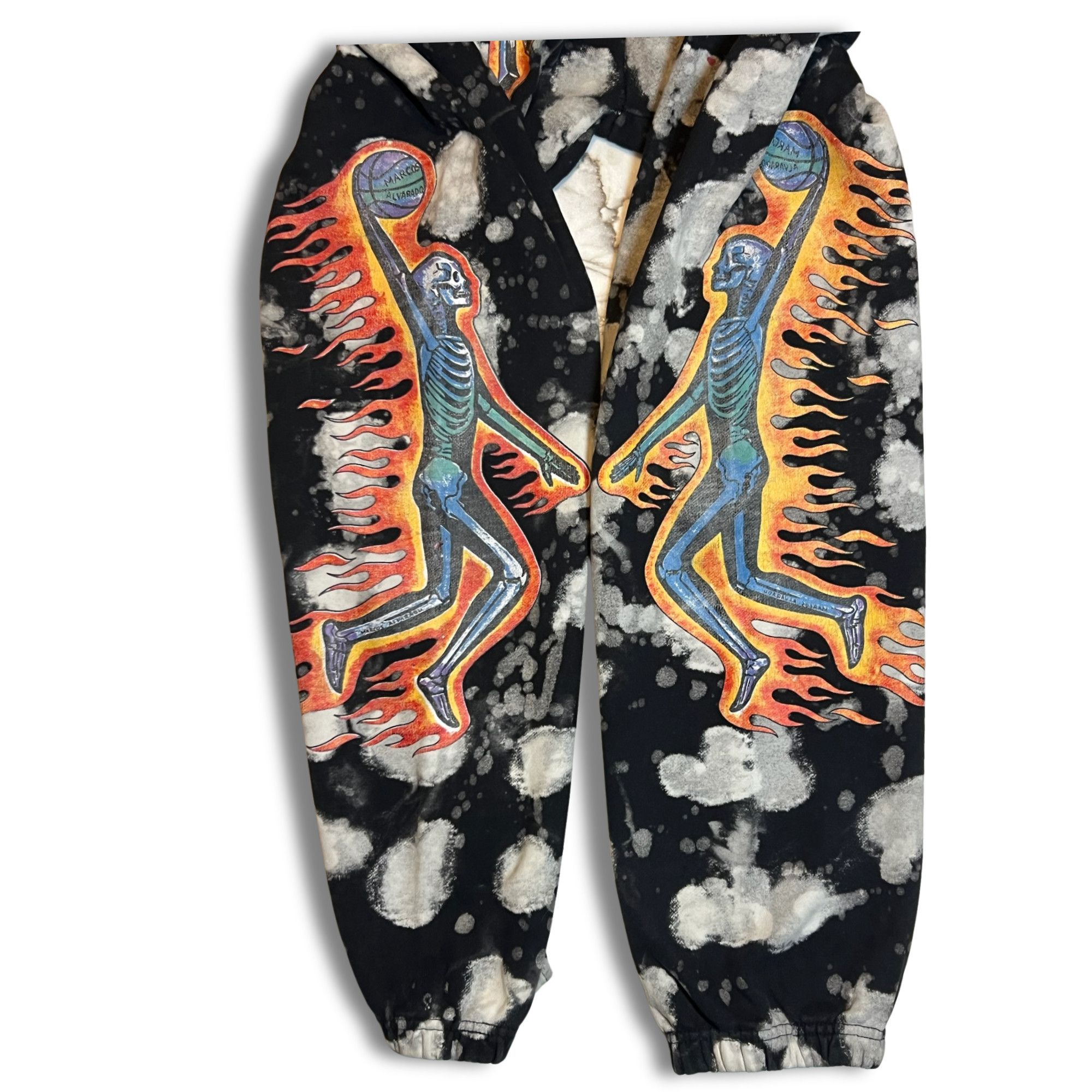 Market Market Skelly Digital Dunk Sweat Pants Black & White Graphic Size US 28 / EU 44 - 4 Thumbnail