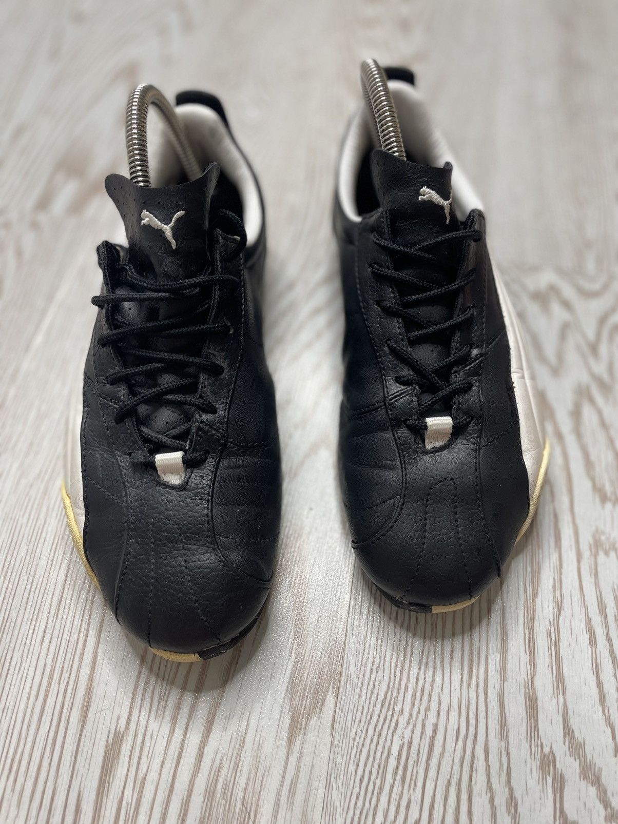 Vintage Vintage Y2K Puma Asana Japanese Black Leather Sneakers Size US 9 / IT 39 - 2 Thumbnail