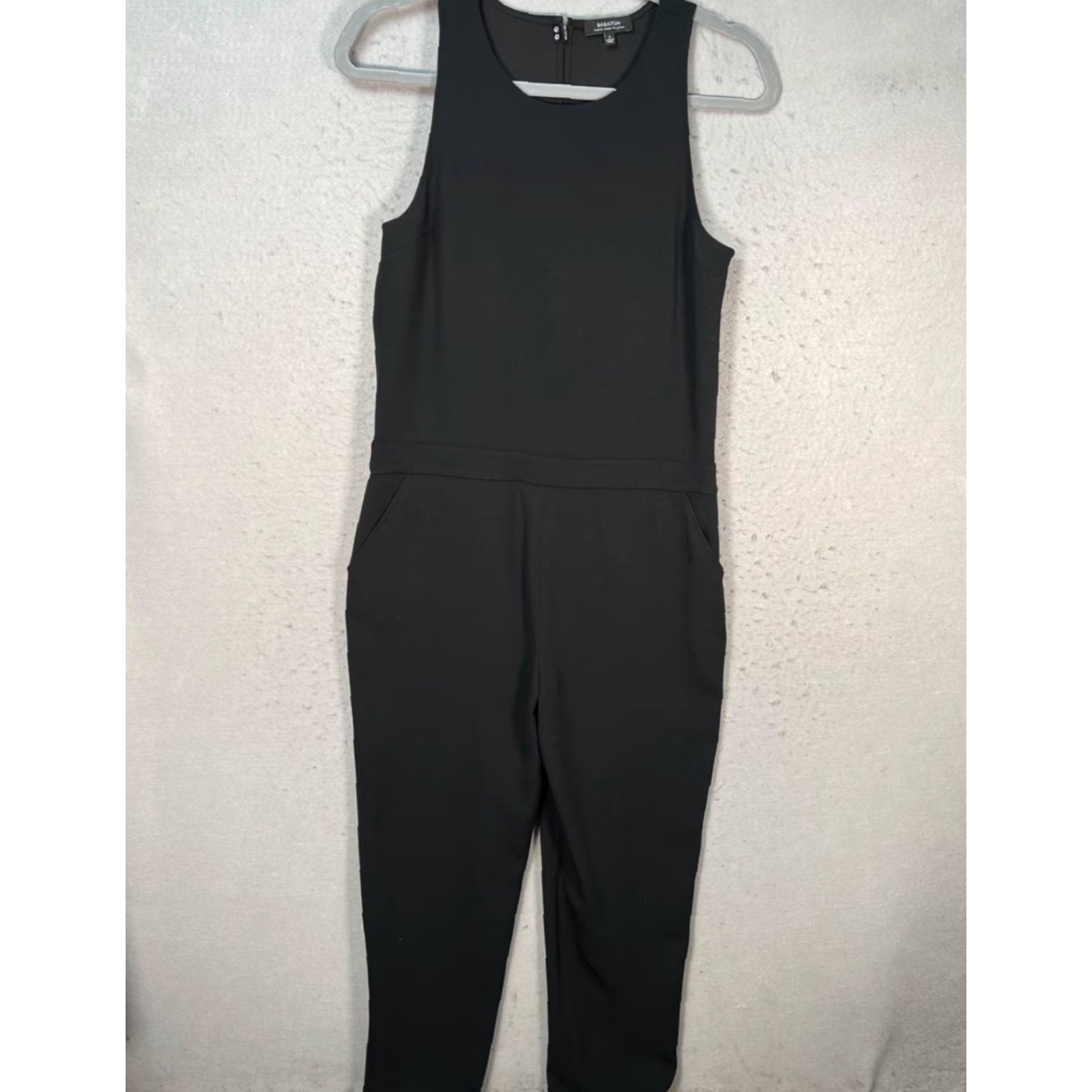 Vintage Babaton Womens Jumpsuit Sleeveless Black Size 2 Fitted Size 26" / US 2 / IT 38 - 2 Thumbnail