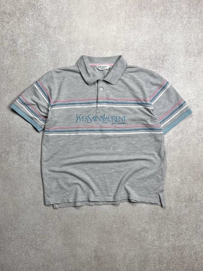 Yves Saint Laurent VINTAGE YSL YVES SAINT LAURENT BIG LOGO POLO SHIRT Y2K L Size US L / EU 52-54 / 3 - 1 Thumbnail
