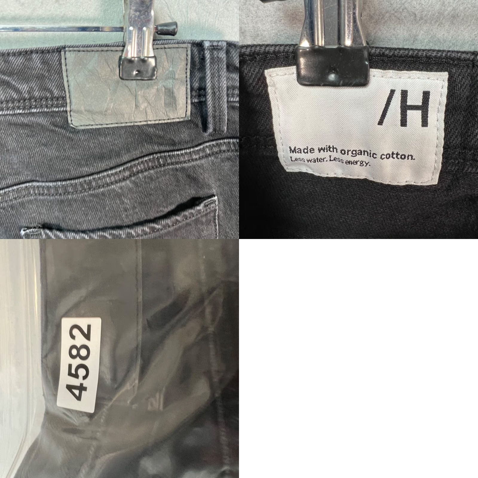 Selected Homme Selected Homme Jeans Mens 31 x 29 Black Denim Organic Cotton 5-Pocket Straight Slim Inseam 29 In. Vintage No. Size 31 Regular Mens Jeans Size US 31 - 9 Thumbnail