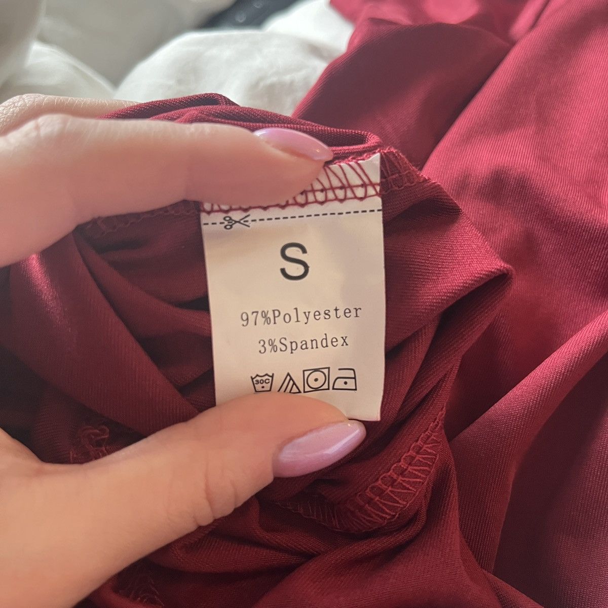Other Maroon bodycon mini dress short sleeve Size S / US 4 / IT 40 - 5 Thumbnail