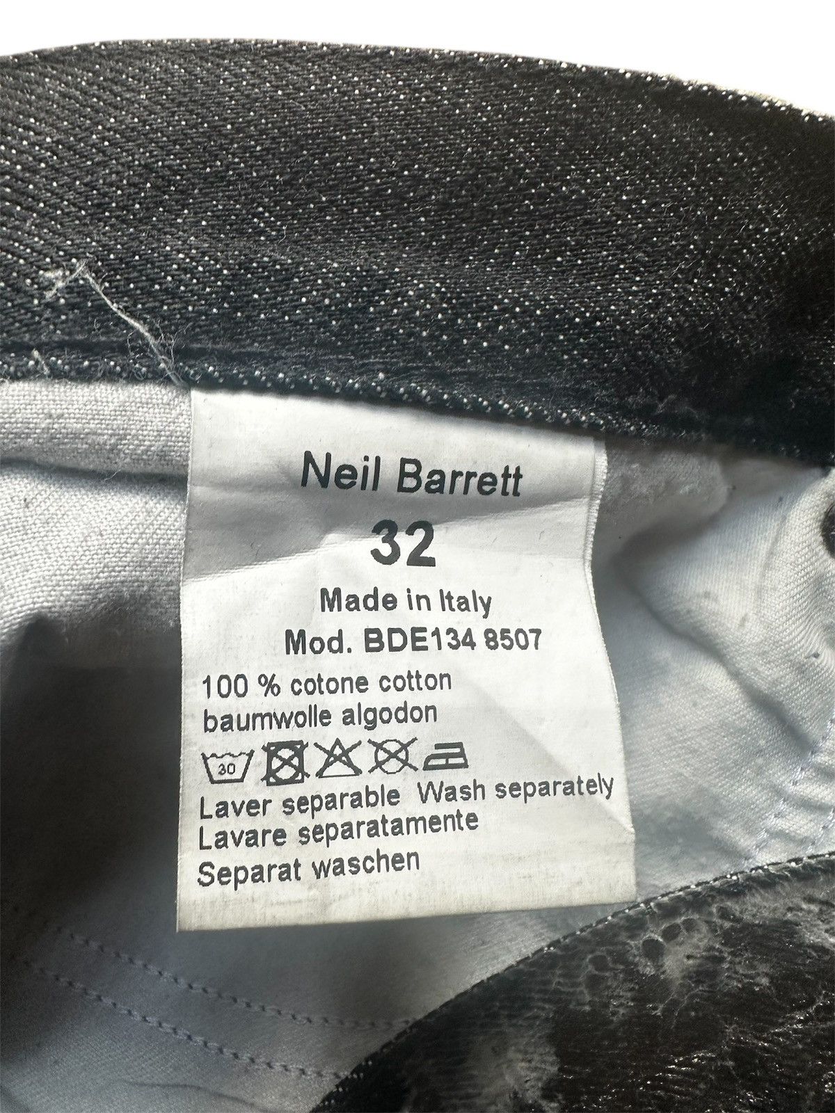Neil Barrett Neil Barret 2005 Waxed Denim Size US 30 / EU 46 - 12 Thumbnail