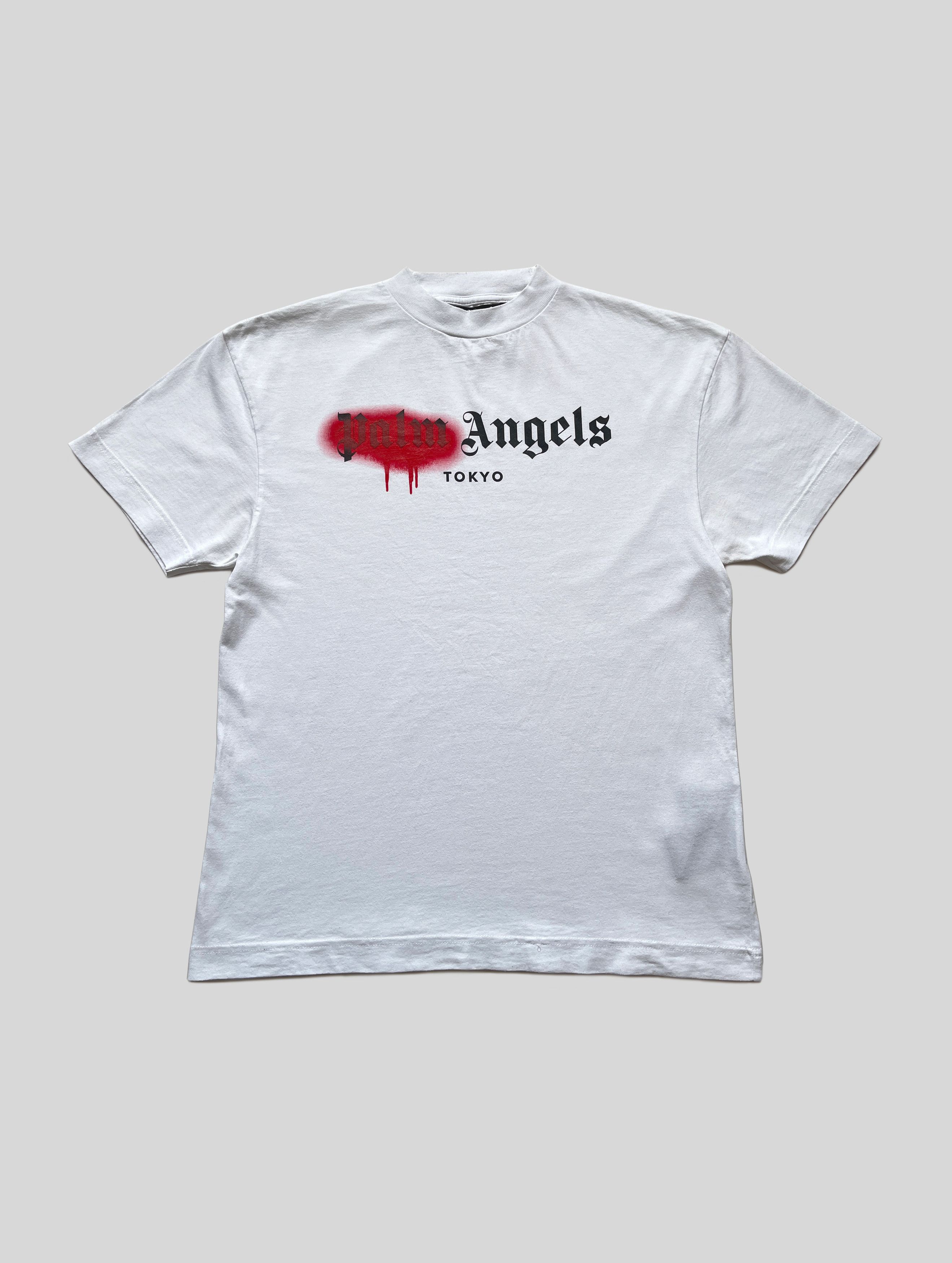Palm Angels Palm Angels Tokyo Sprayed Logo T-Shirt White Size M Size US S / EU 44-46 / 1 - 1 Thumbnail