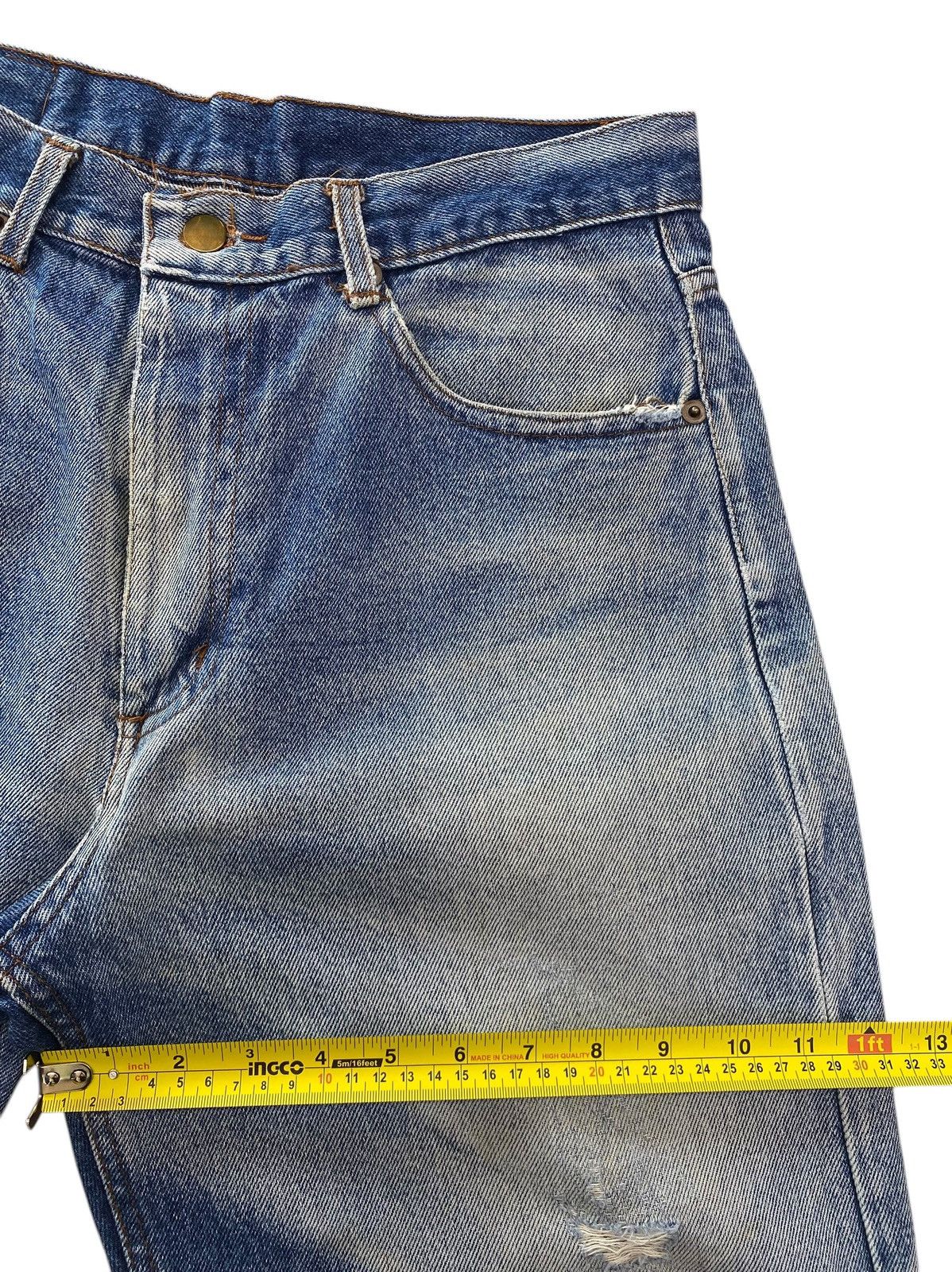 Japanese Brand Japanese Brand Faded Wash Whiskered Style Straight Leg Jeans Size US 31 - 7 Thumbnail