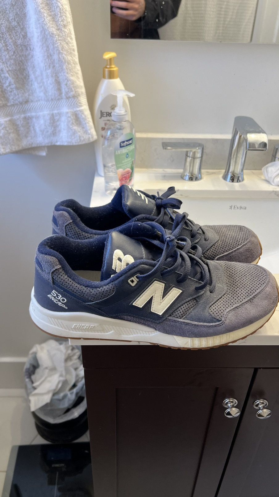 New Balance Navy blue gum sole new balance 530 encap Size US 12 / EU 45 - 3 Thumbnail