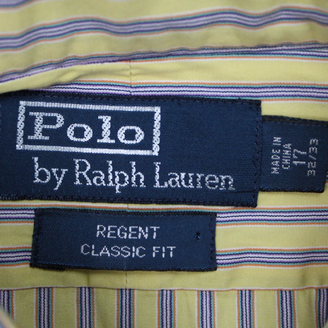 Polo Ralph Lauren Polo Ralph Lauren Dress Shirt Adult 17 32/33 Yellow/Blue Regent Classic Fit L/S Men Shirt Size 17 Blue Striped Casual Formal Workwear 90s Mens Size 46R - 5 Thumbnail
