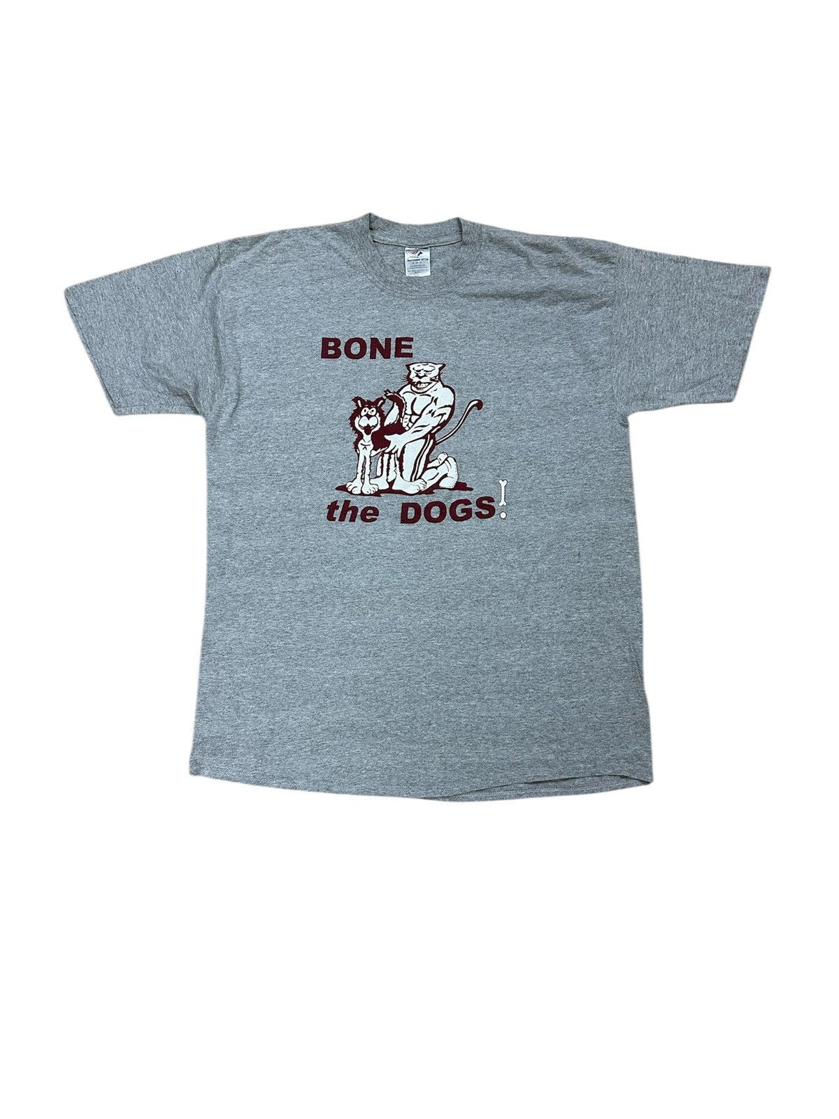 Vintage Rare And Beautiful Vintage Bone The Dogs Wording Graphic Tee Size US L / EU 52-54 / 3 - 1 Thumbnail