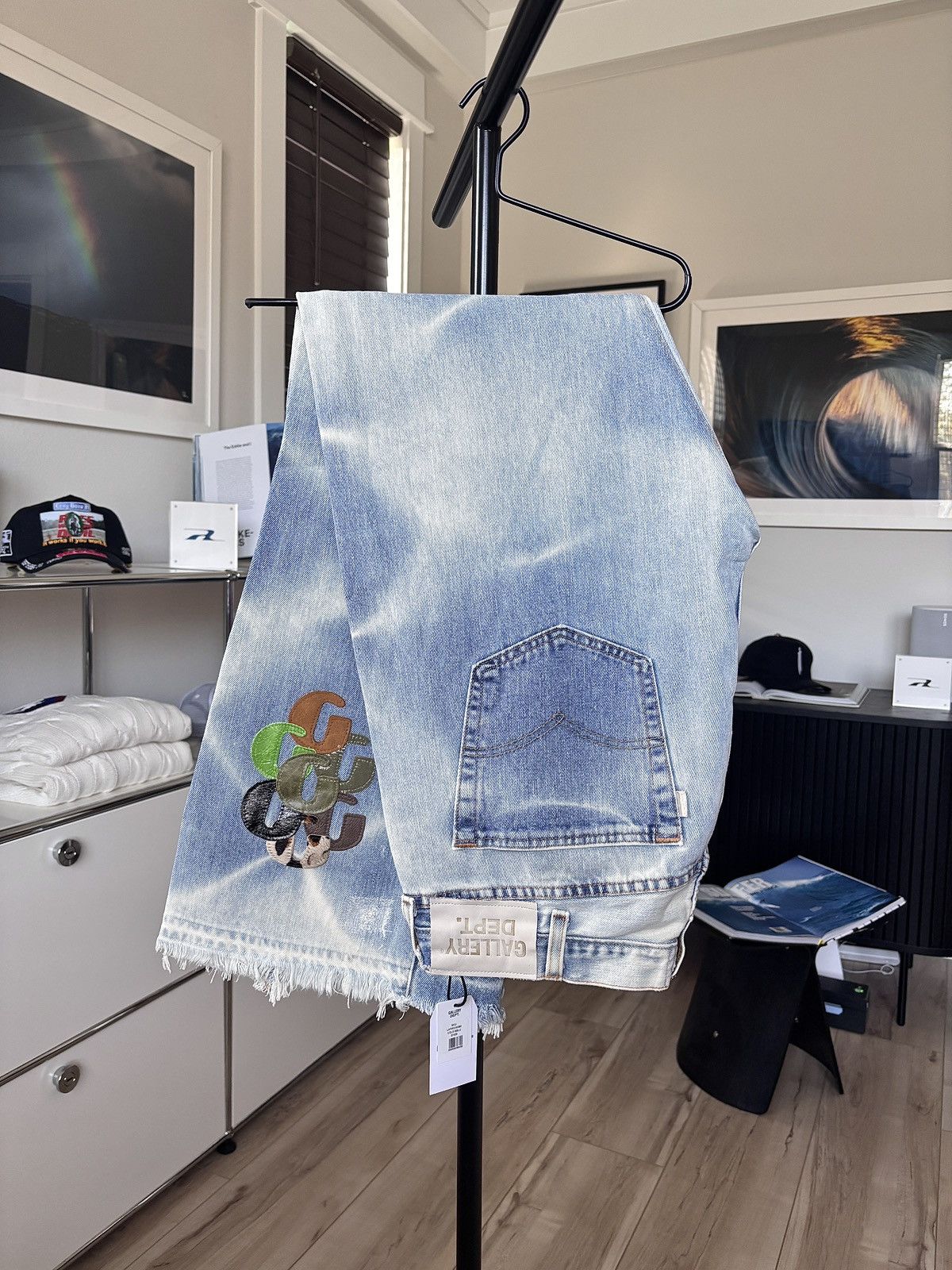 Gallery Dept. GALLERY DEPT | 37 | LEVI G PATCH LEATHER DENIM JEANS Size US 37 - 12 Thumbnail
