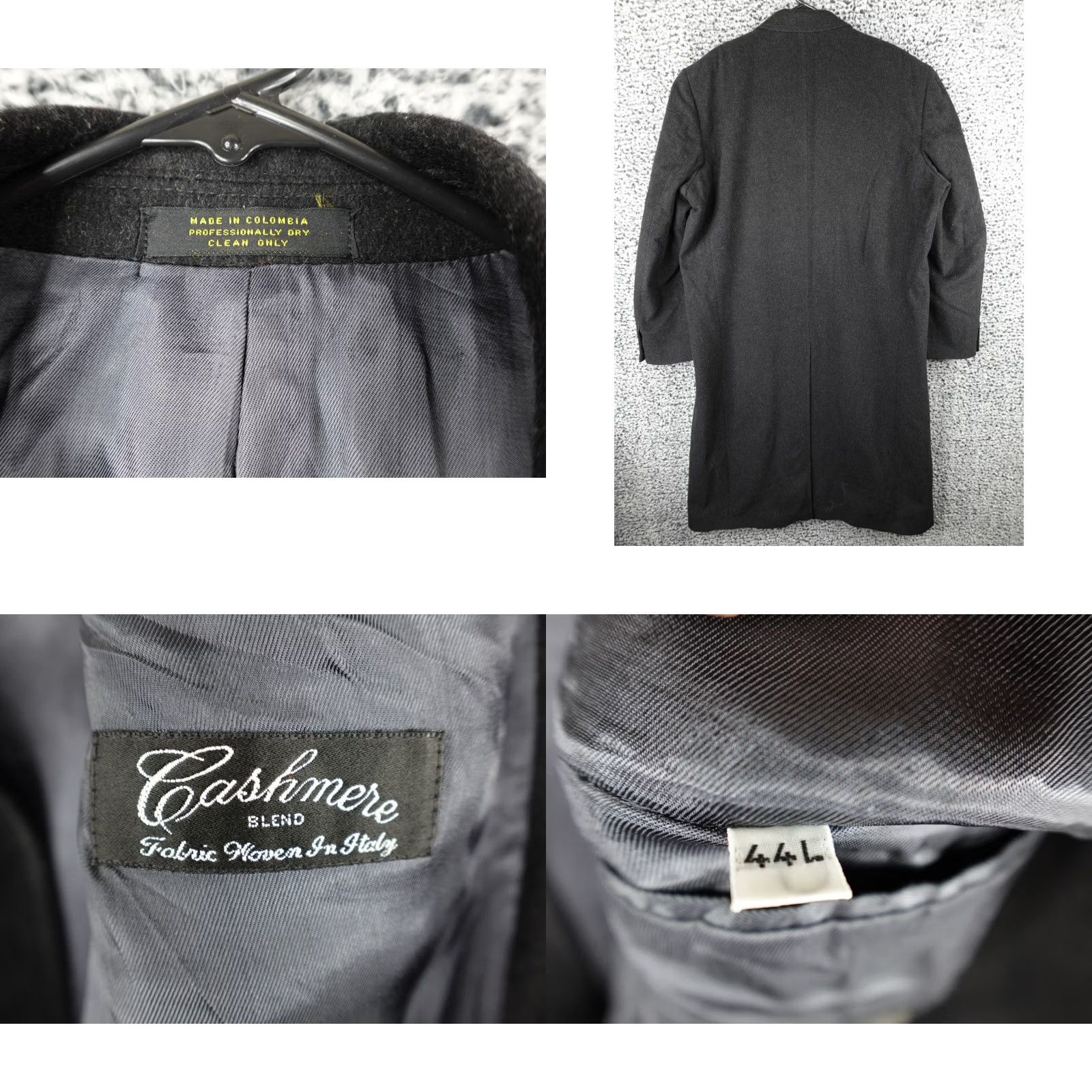 Vintage VINTAGE Christian Aujard Overcoat Coat Long Black 44L Cashmere Blend Wool Lined Button Chest 44 in Mens Size US L / EU 52-54 / 3 - 9 Thumbnail