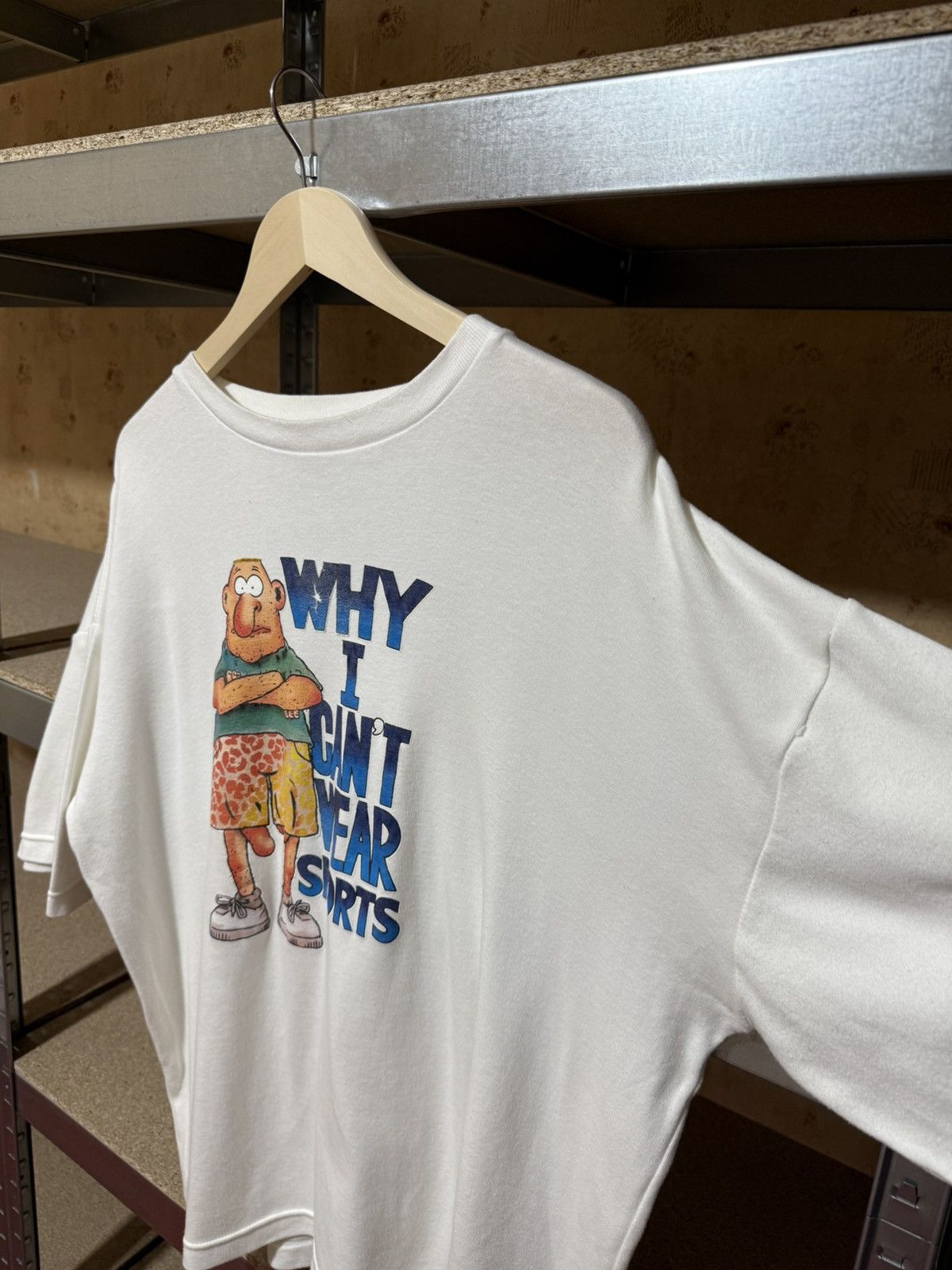 Other Vintage Why I Can’t Wear Shorts Crazy Funny Art T-shirt Y2K Size US XXL / EU 58 / 5 - 5 Thumbnail