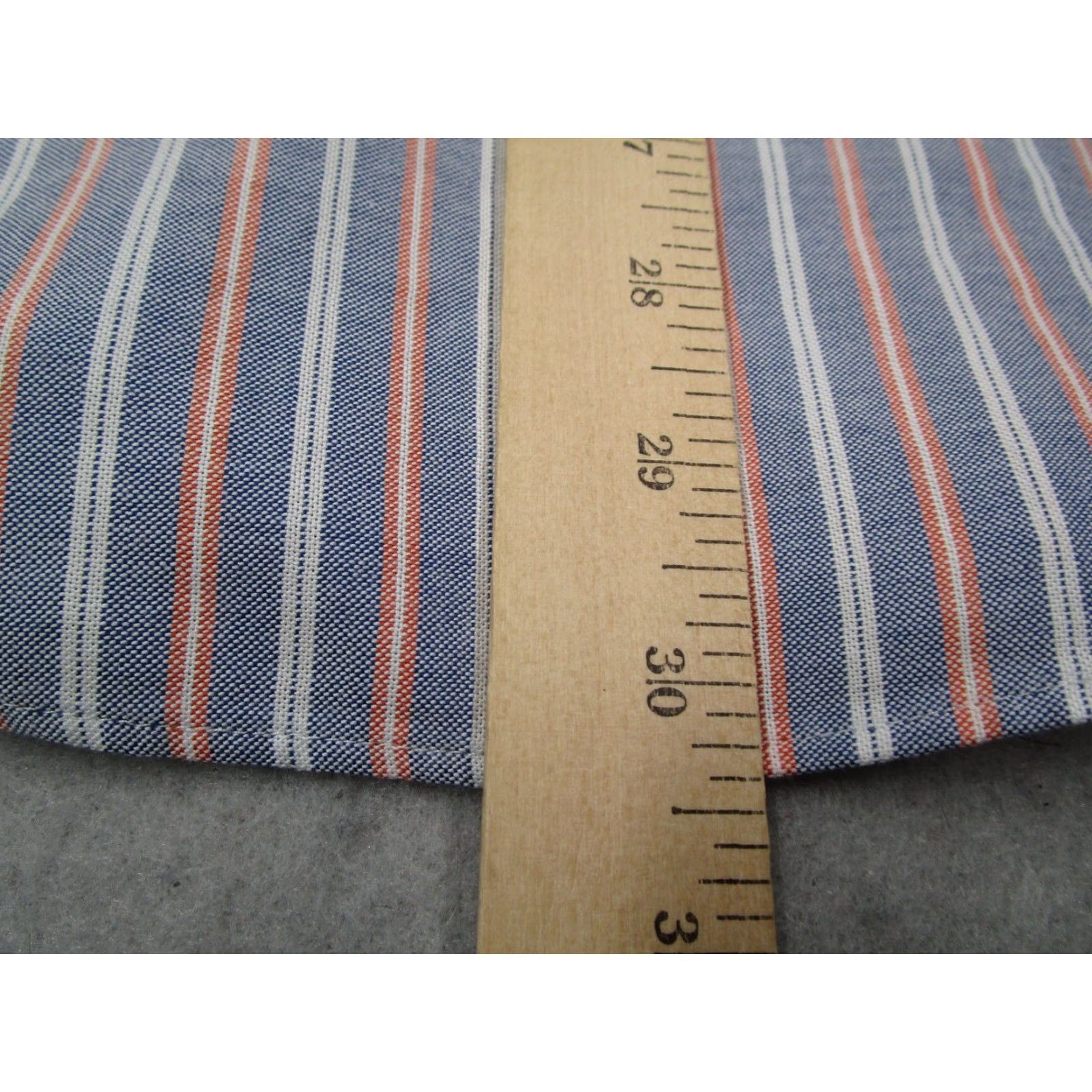 Brooks Brothers BROOKS BROTHERS Dress Shirt Men L Blue Orange Striped Supima Non-Iron Button-Down Collar Vintage: No Size 42R - 7 Thumbnail