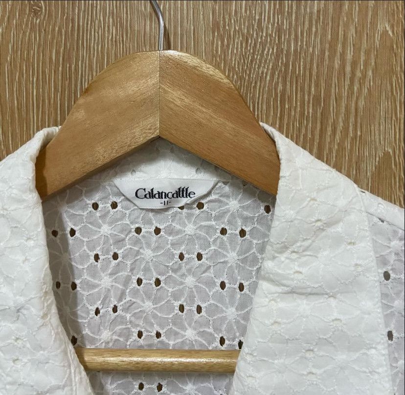 Handmade Vtg Lace Shirt Size M / US 6-8 / IT 42-44 - 3 Thumbnail