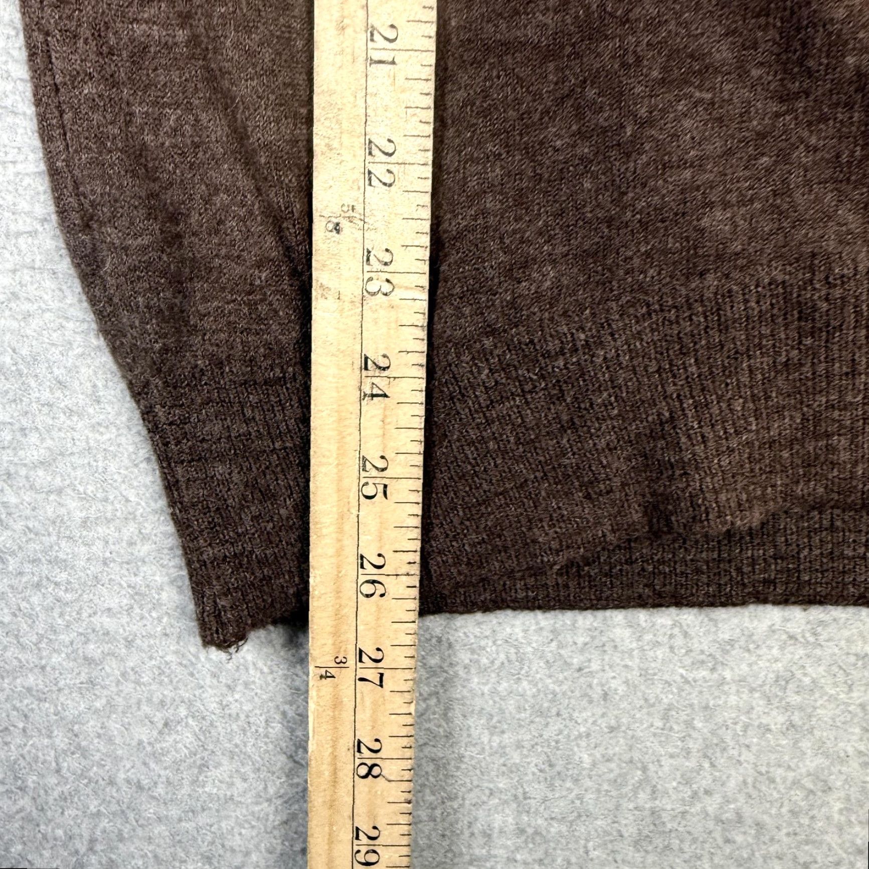 Vintage VINTAGE Puritan Cashmist Men's Medium Brown Wool V Neck Sweater Sweater Size US M / EU 48-50 / 2 - 4 Thumbnail