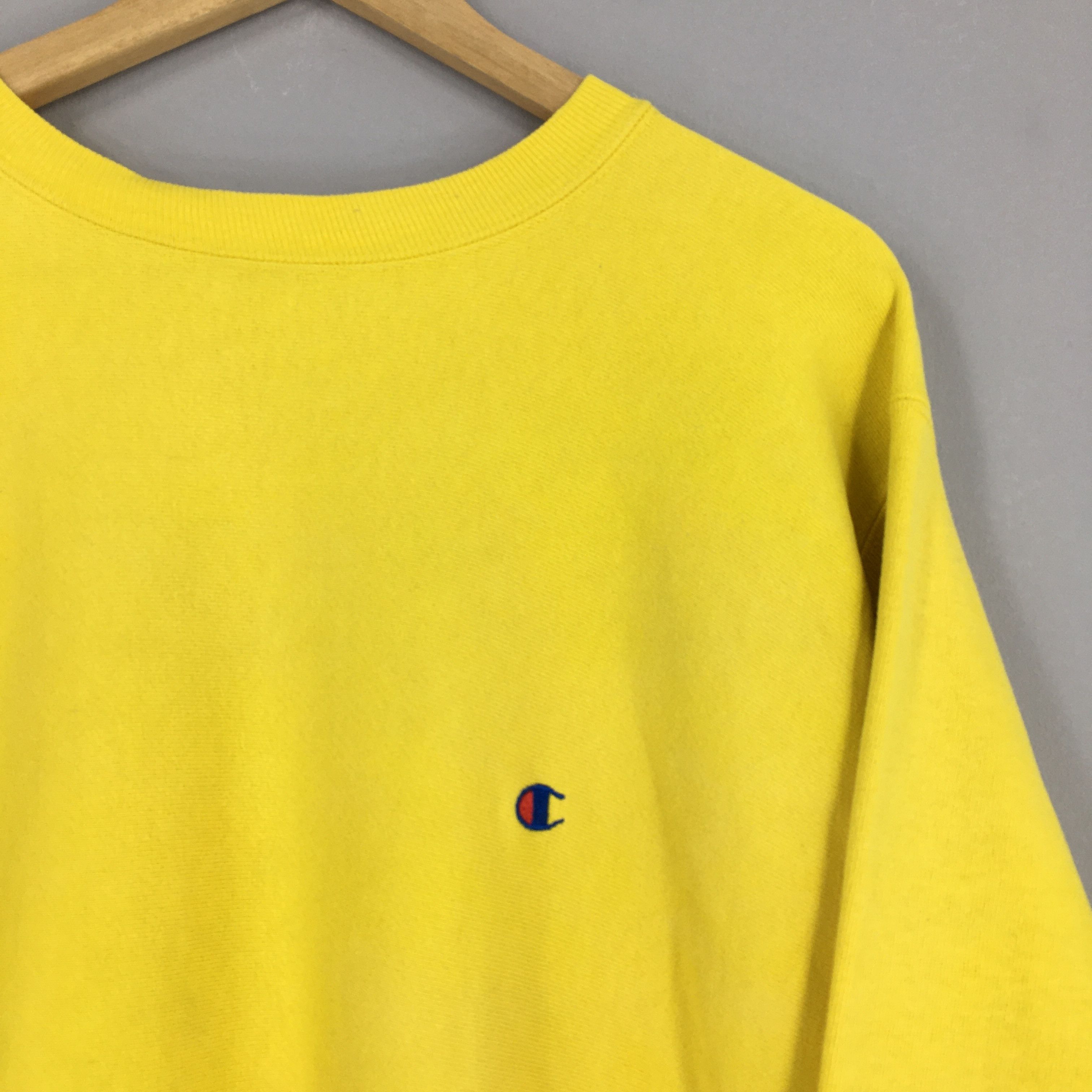 Champion Vintage Champion Reverse Weave Yellow Sweatshirt XL Size US XL / EU 56 / 4 - 2 Thumbnail