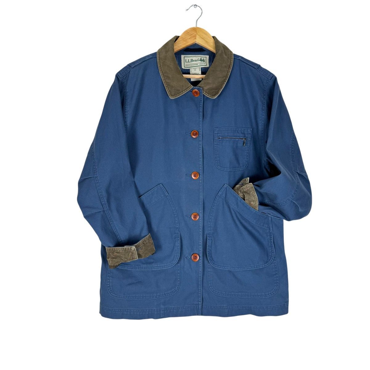 L.L. Bean 🔥LL BEAN CORDUROY COLLAR CHORE JACKET Size M / US 6-8 / IT 42-44 - 1 Thumbnail