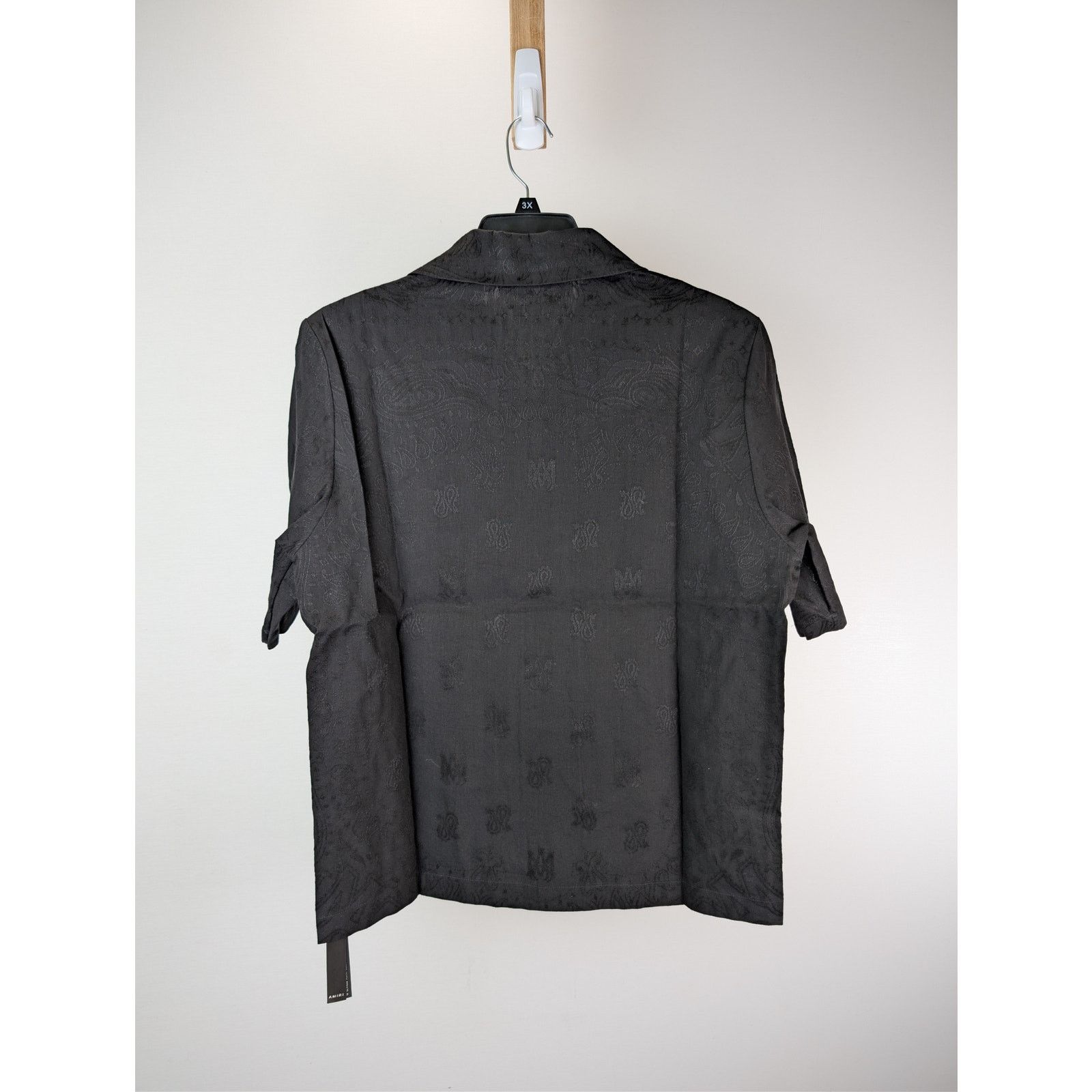 Amiri o1rshd1 MA Bandana Linen Camp Shirt in Black Size US M / EU 48-50 / 2 - 16 Thumbnail