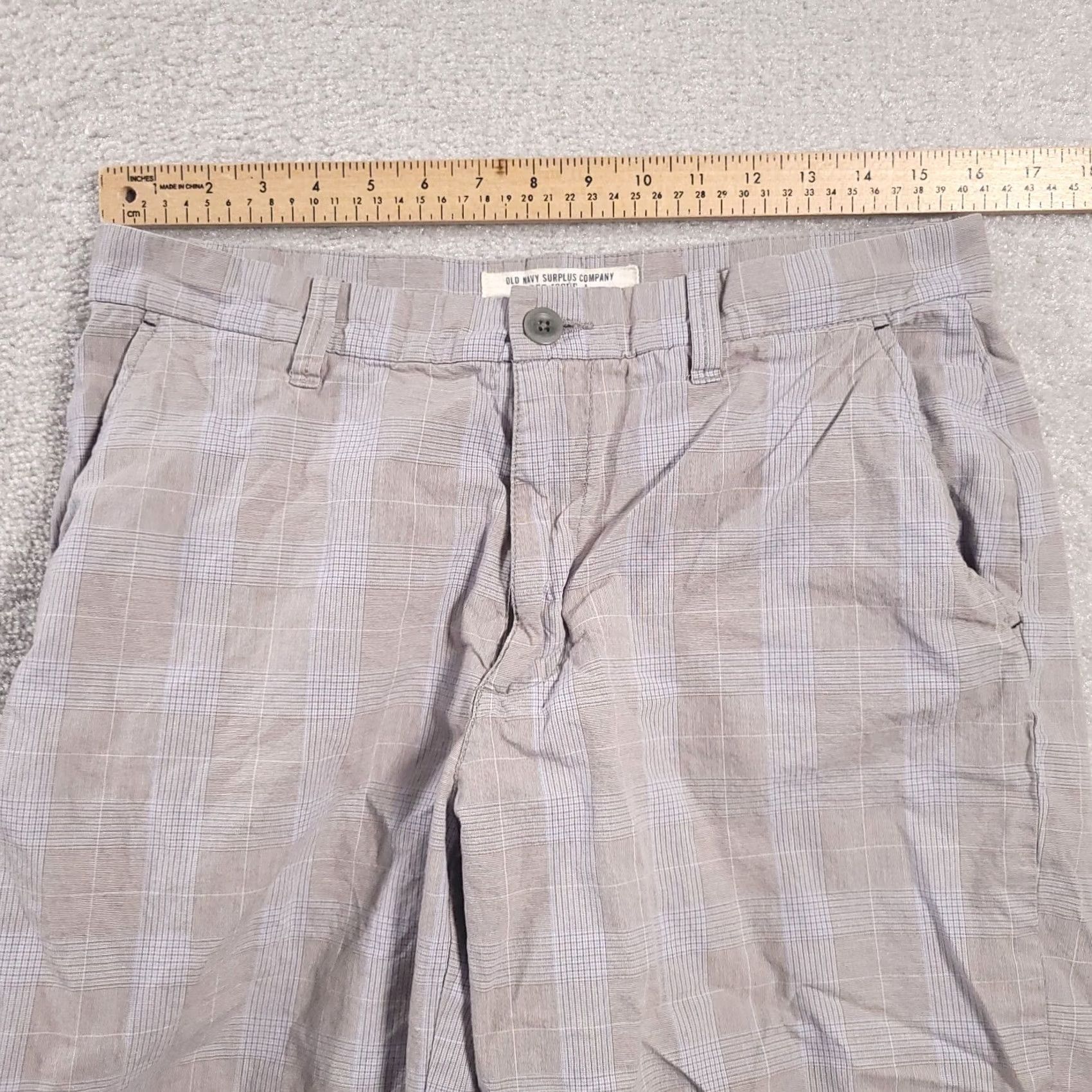 Old Navy Old Navy Shorts Mens 32 Blue Beige Plaid Shorts 100% Cotton Size US 32 / EU 48 - 3 Thumbnail