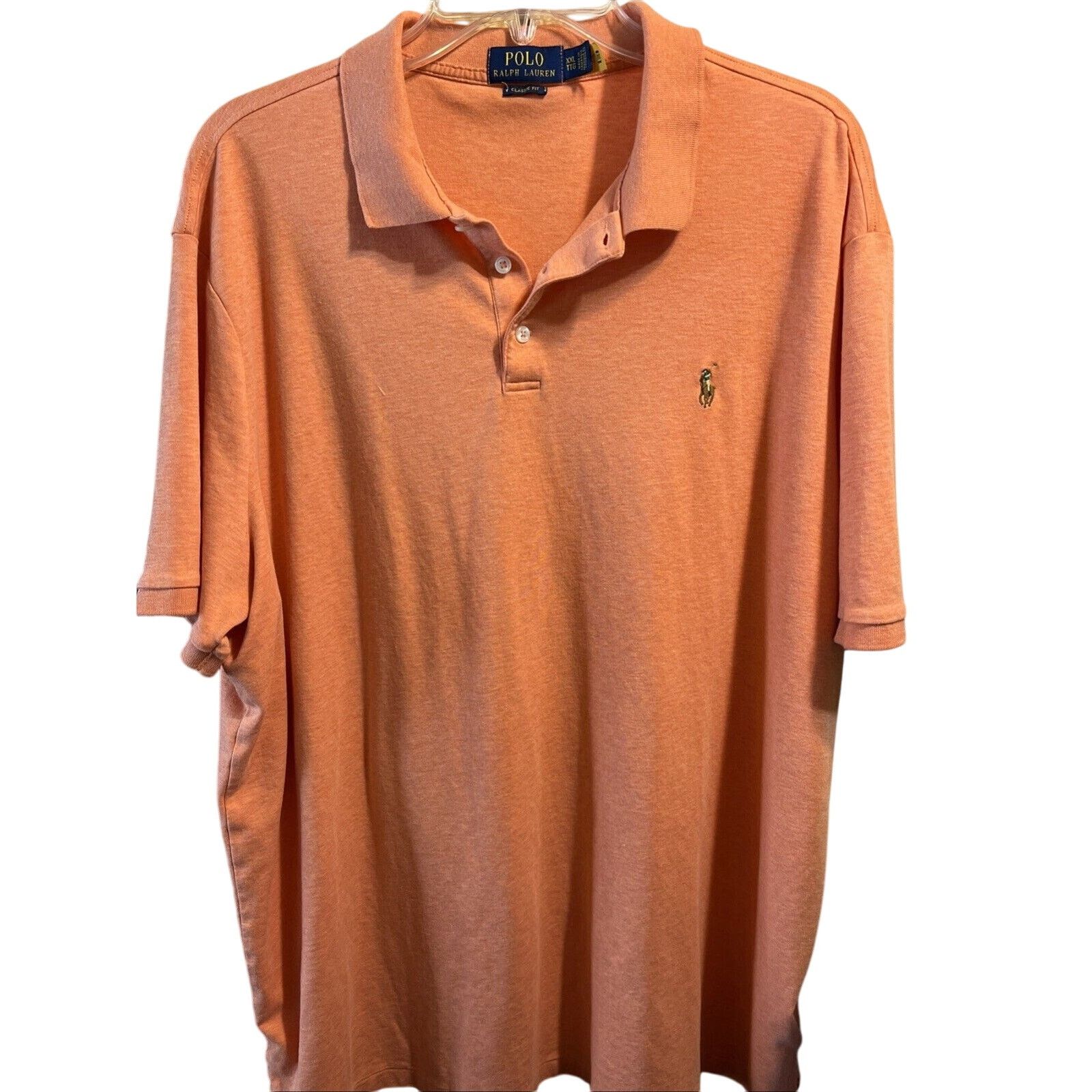 Polo Ralph Lauren Polo Ralph Lauren Men’s XXL Orange Button Cotton Polo Shirt Size US XXL / EU 58 / 5 - 1 Thumbnail