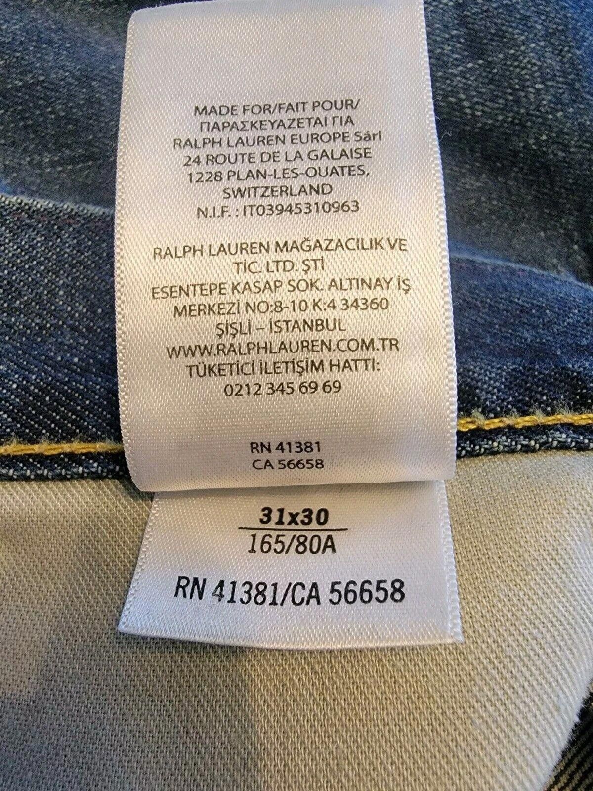 Polo Ralph Lauren POLO Ralph Mens Sullivan Slim Patchwork Denim Jeans Size US 31 - 4 Thumbnail