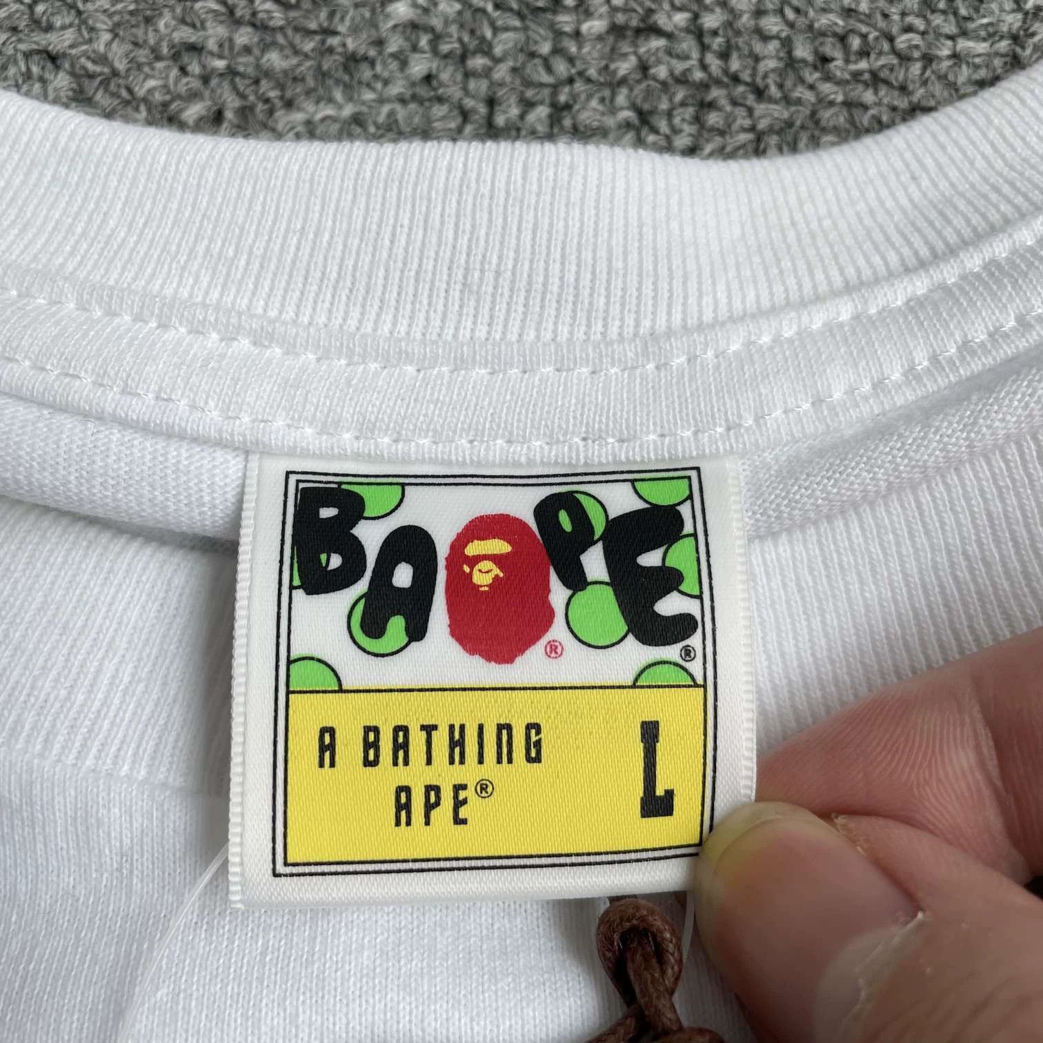 Bape BAPE Logo Print White LS Tee Men's L NWT Size US L / EU 52-54 / 3 - 6 Thumbnail