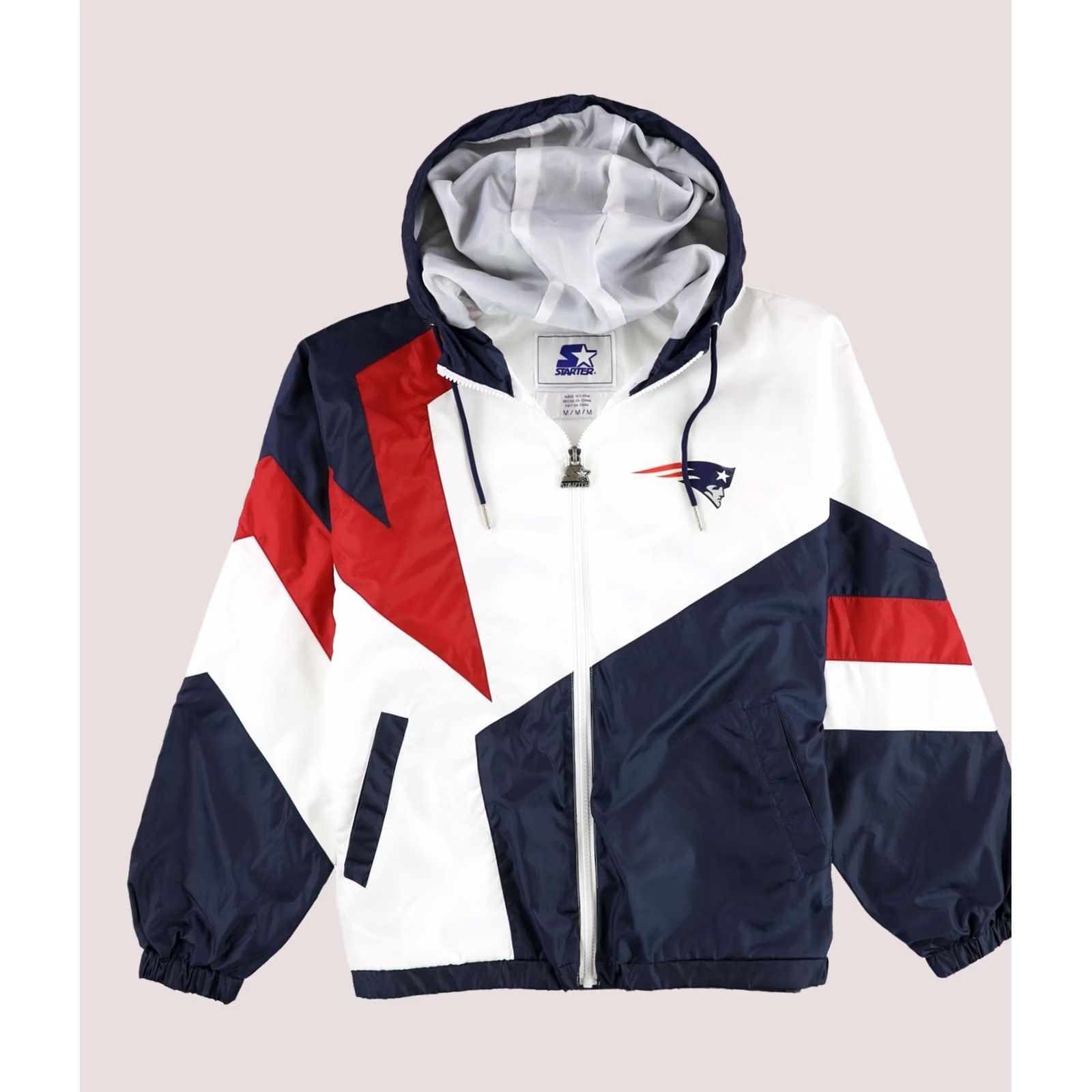 Starter STARTER Womens New England Patriots Windbreaker Jacket M Blue Size M / US 6-8 / IT 42-44 - 1 Thumbnail
