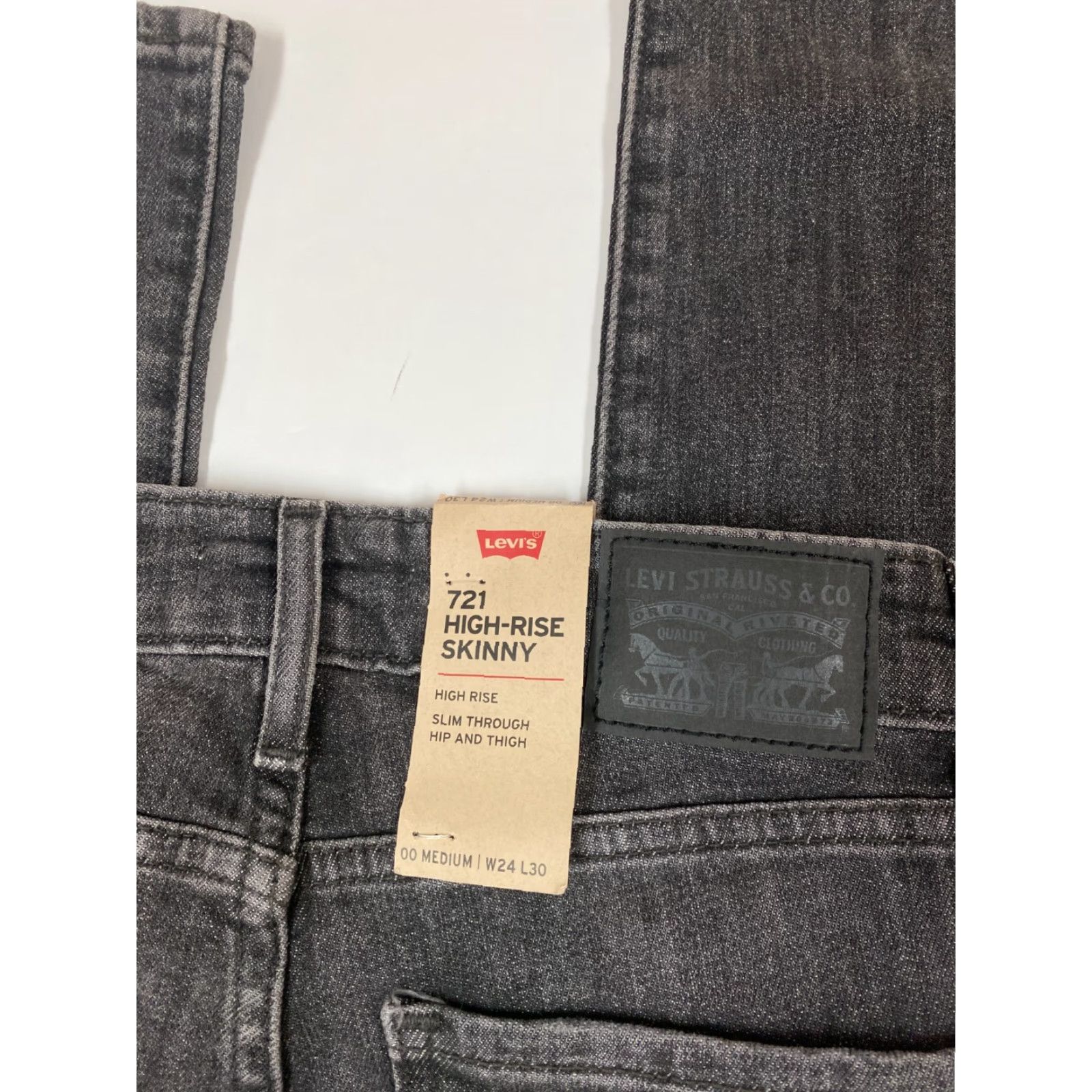 Levi's Levi's Jeans Womens Regular Skinny 00 Black High-Rise Denim Slim Stretch Zipper 30in Inseam Size 24" / US 00 / IT 34 - 7 Thumbnail