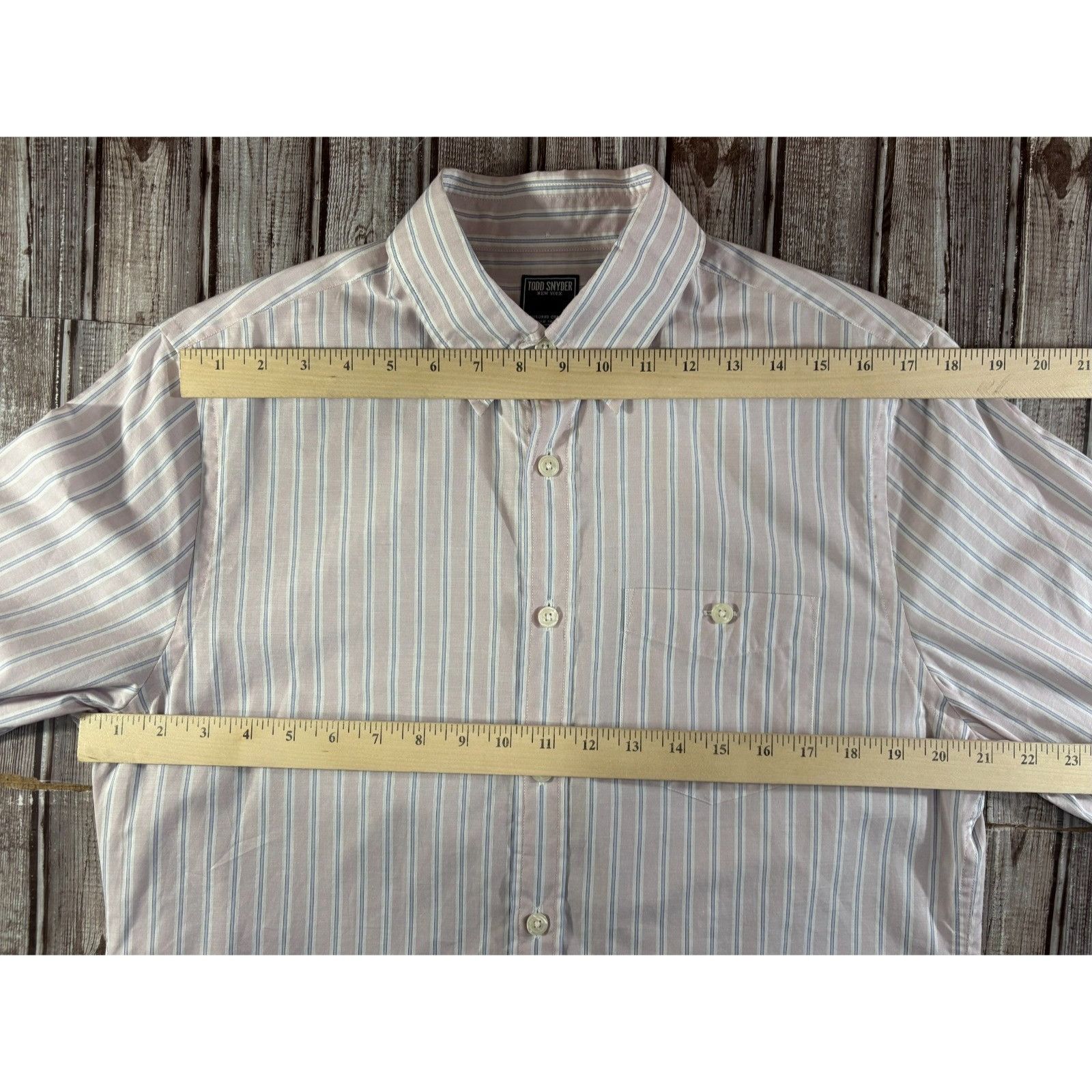 Todd Snyder Todd Snyder cotton Striped Collared Dress Shirt sz M color P Size US M / EU 48-50 / 2 - 5 Thumbnail