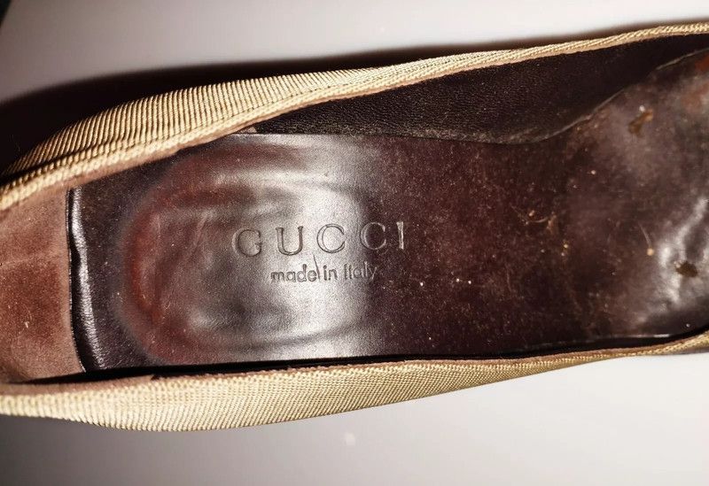 Gucci Gucci Escarpins Talons Carrés cuir Nid d'Abeille T 38 Size US 7 / IT 37 - 3 Thumbnail