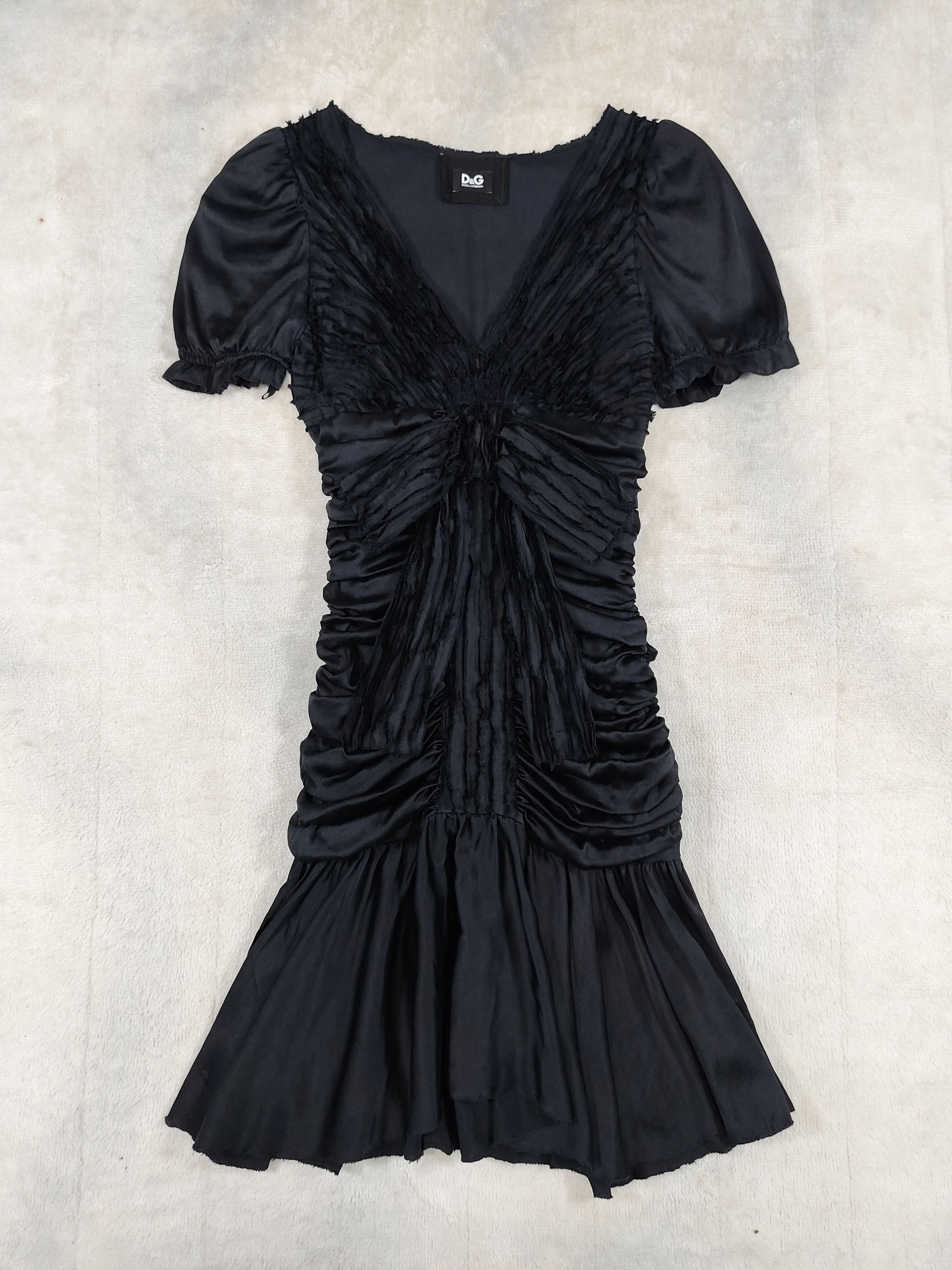 Dolce & Gabbana 00s D&G- Archive Silk Glam Ruched Empire Waist Dress Size S / US 4 / IT 40 - 6 Thumbnail