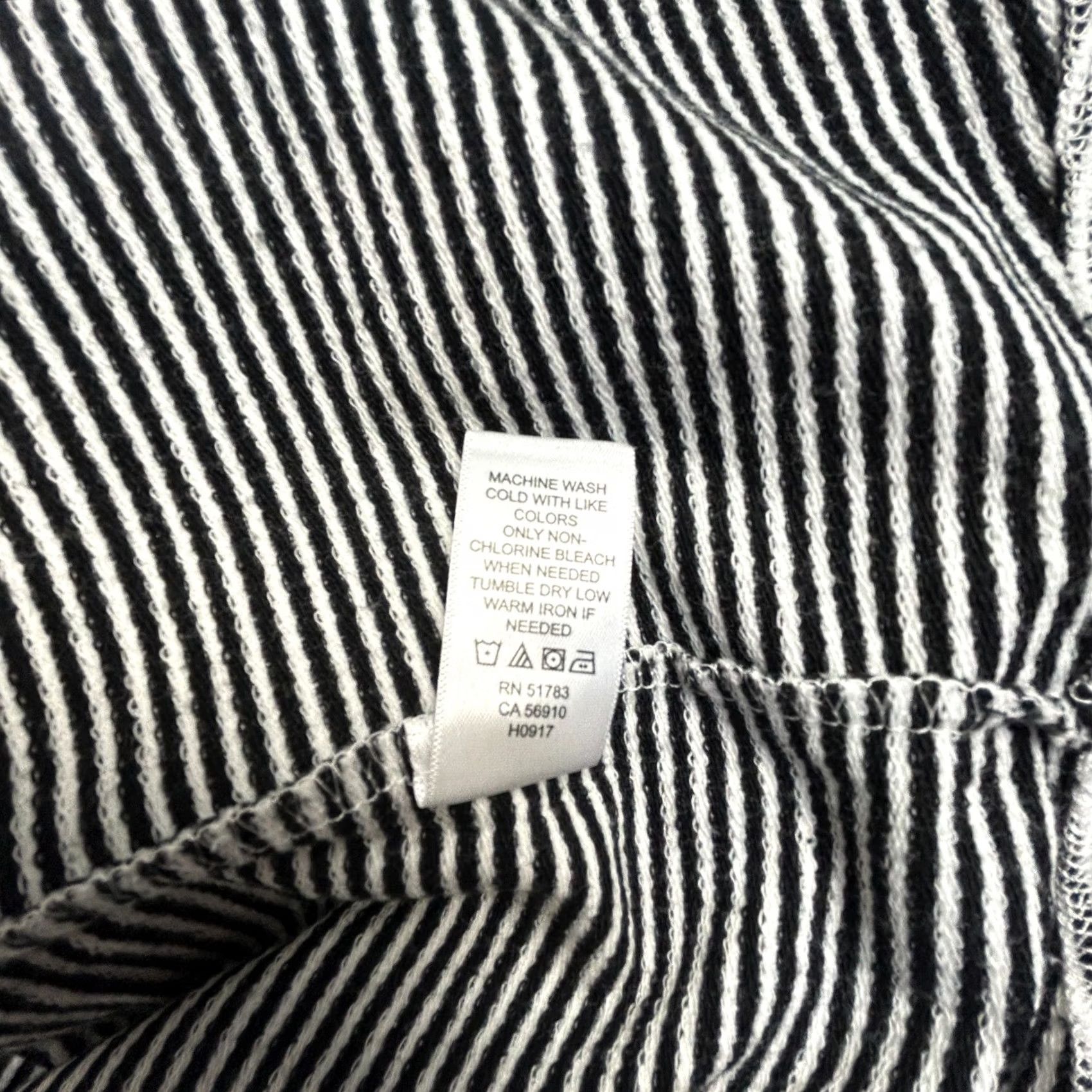 Vintage Maurices Women's Shift Mini Dress Drawstring Waist Striped Black Size Large Size L / US 10 / IT 46 - 4 Thumbnail