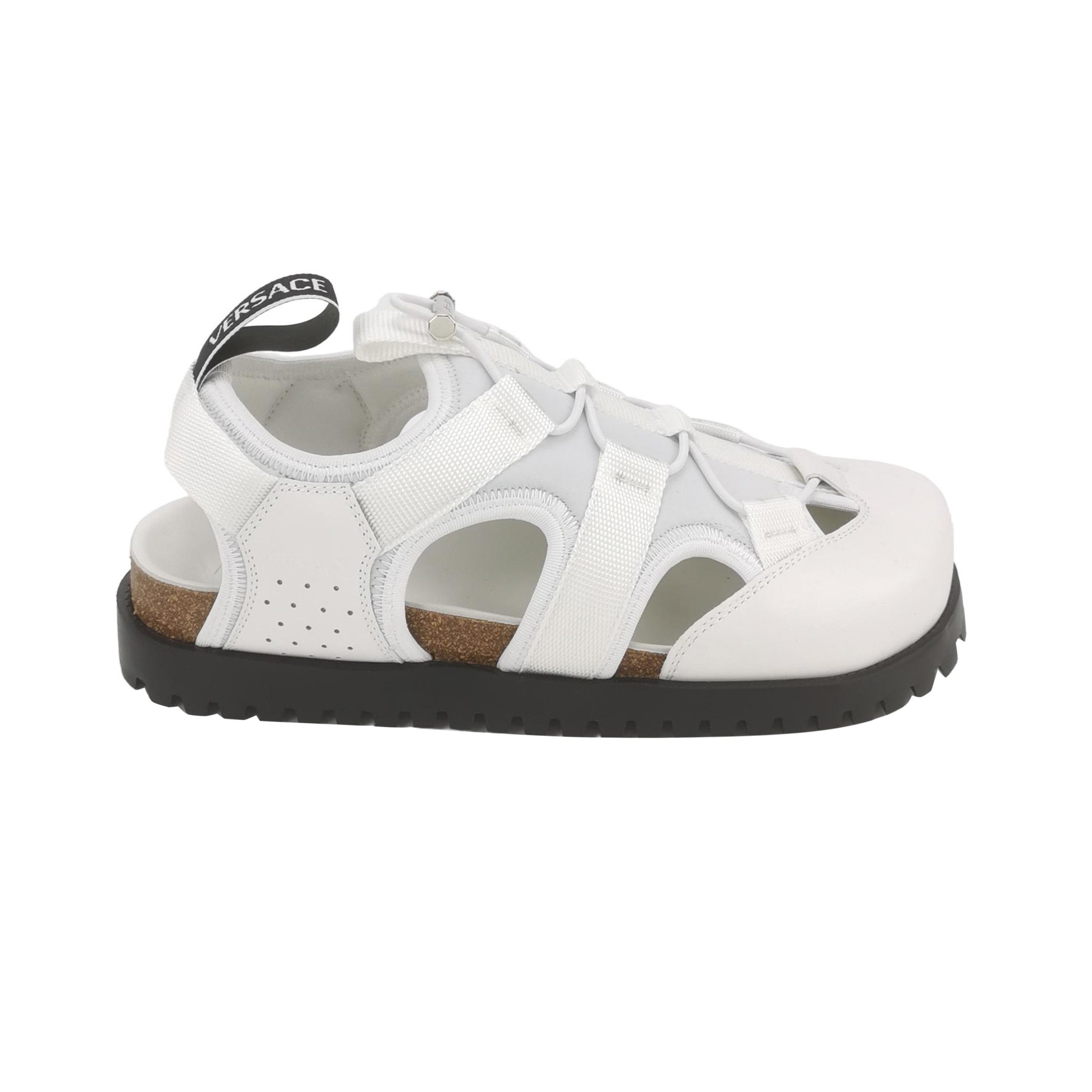 Versace Versace Cut-Out Leather & Nylon Sandals Size 40 Size US 7 / EU 40 - 1 Thumbnail