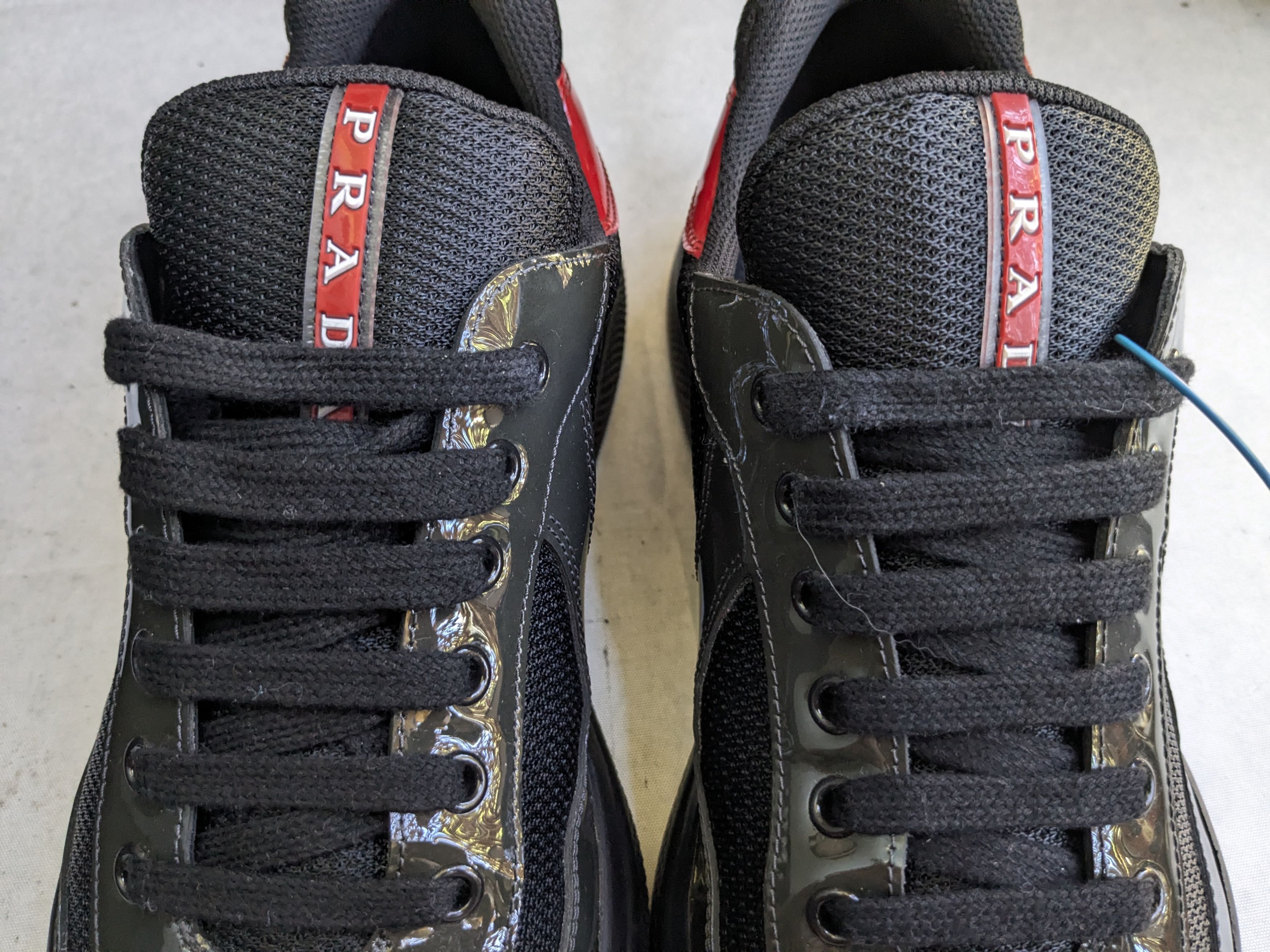 Prada Prada America's Cup Sneakers Gray Black Red Patent 10 Size US 10 / EU 43 - 5 Thumbnail