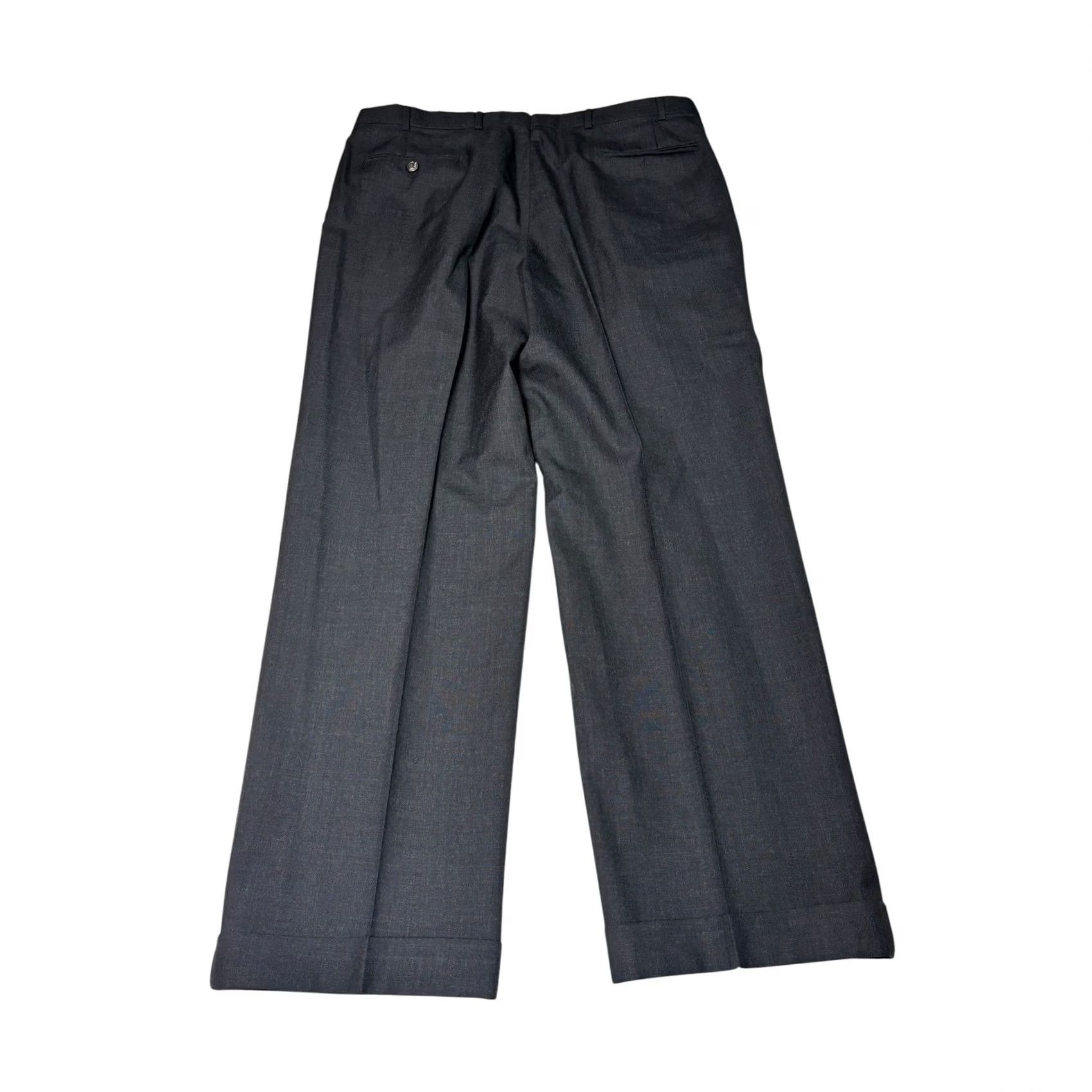Brooks Brothers VINTAGE Brooks Brothers Mens Pleated Pure Wool Dress Pants Charcoal 37x31 USA Brown? Size US 37 - 4 Thumbnail
